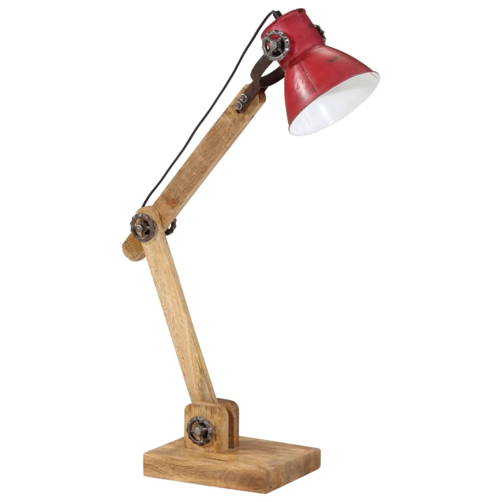 Lampada Da Scrivania 25 W Rosso Anticato 23x18x96 Cm E27