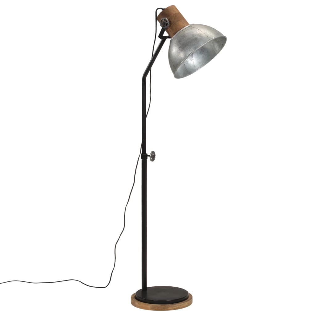 Lampada Da Terra 25 W Argento Vintage 30x30x100-150 Cm E27