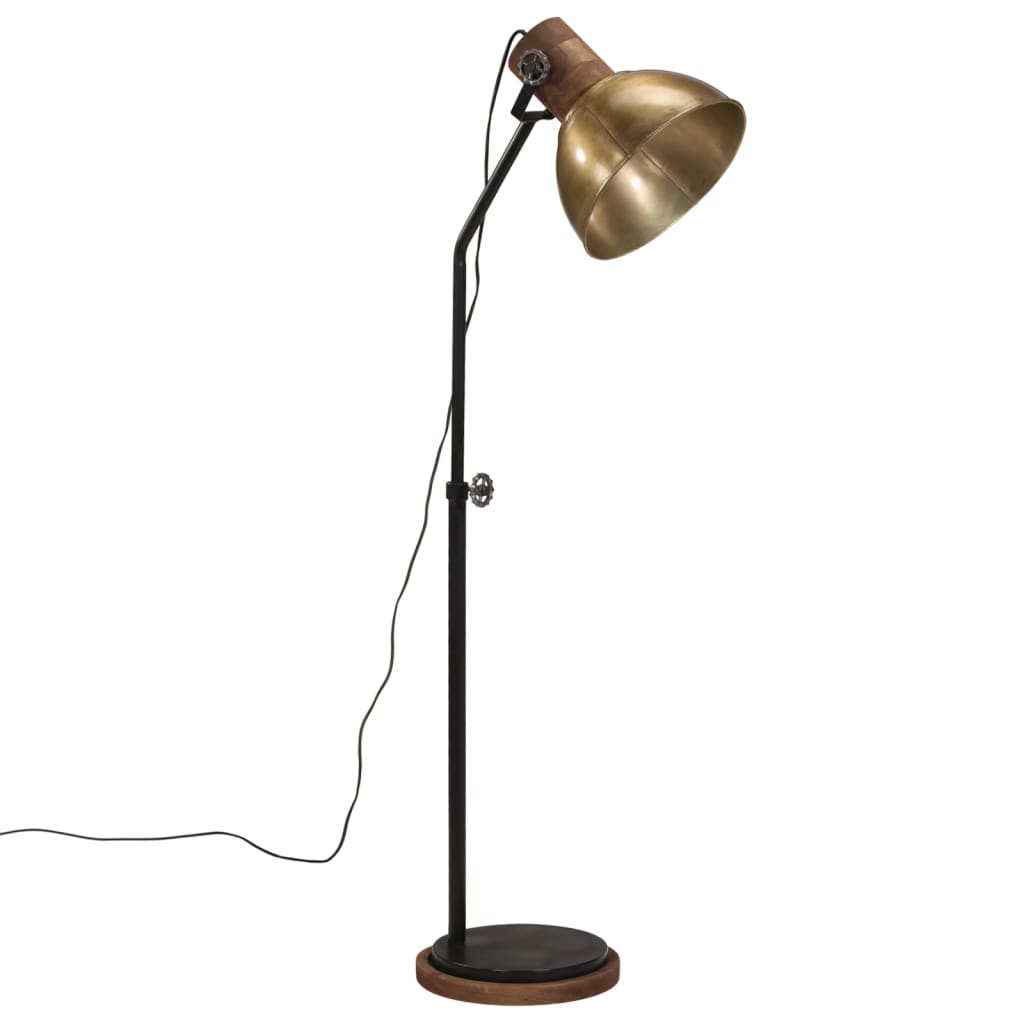 Lampada Da Terra 25 W Ottone Anticato 30x30x100-150 Cm E27