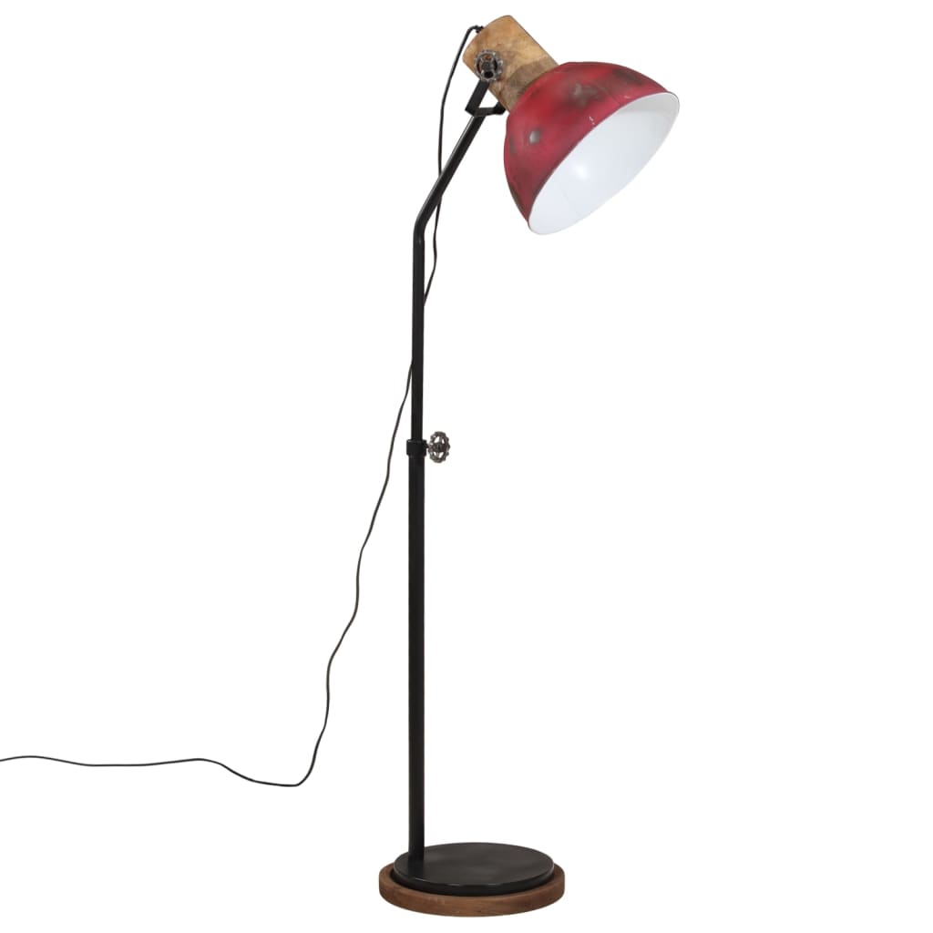Lampada Da Terra 25 W Rosso Anticato 30x30x100-150 Cm E27