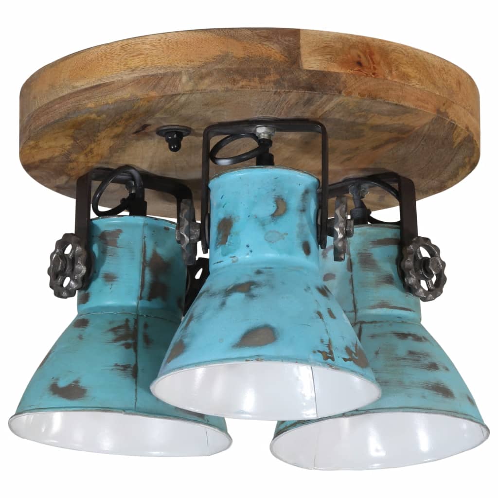 Lampada Da Soffitto 25 W Blu Anticato 35x35x25 Cm E27 - Image 3