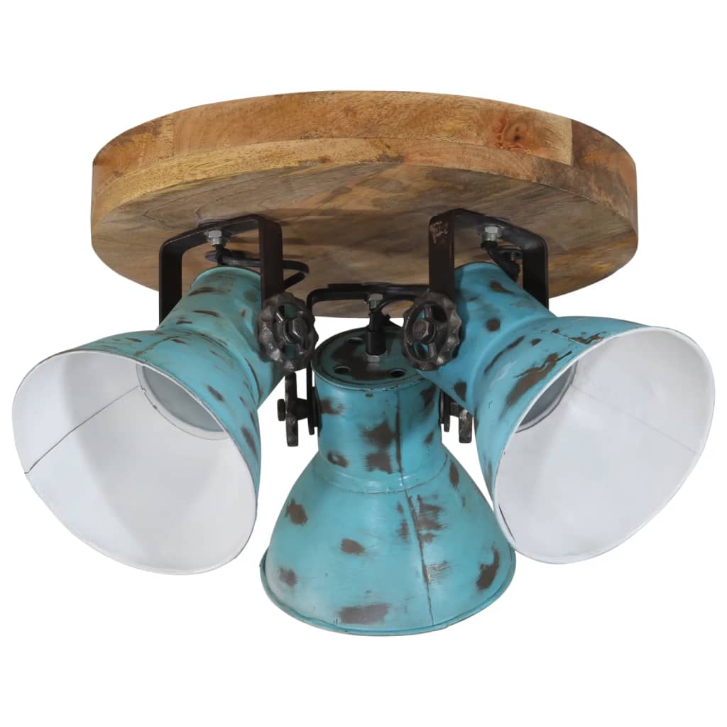 Lampada Da Soffitto 25 W Blu Anticato 35x35x25 Cm E27