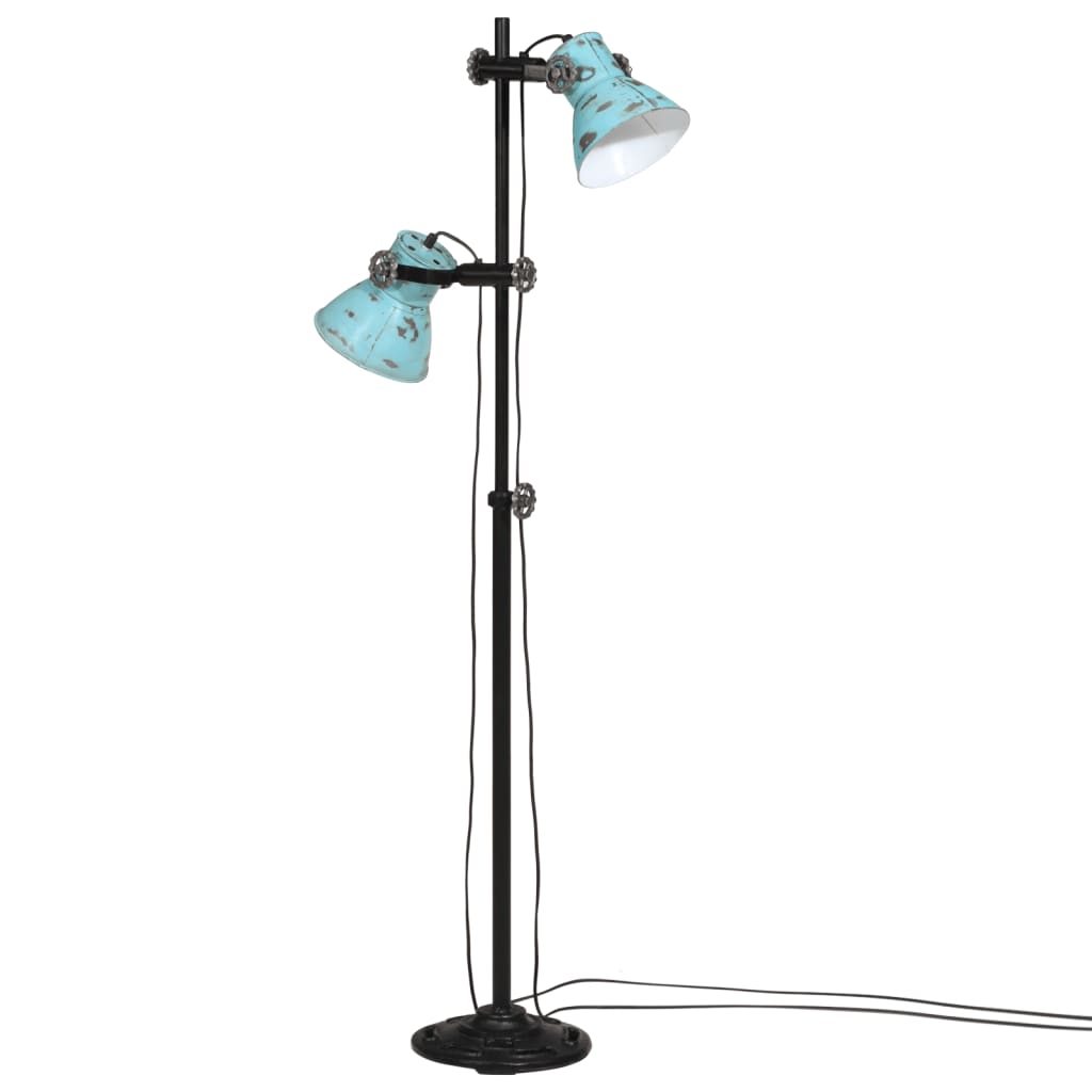 Lampada Da Terra 25 W Blu Anticato 25x25x90/140 Cm E27