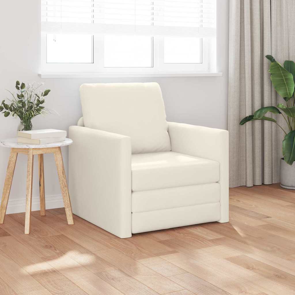 Divano Letto 60cm Crema Velluto