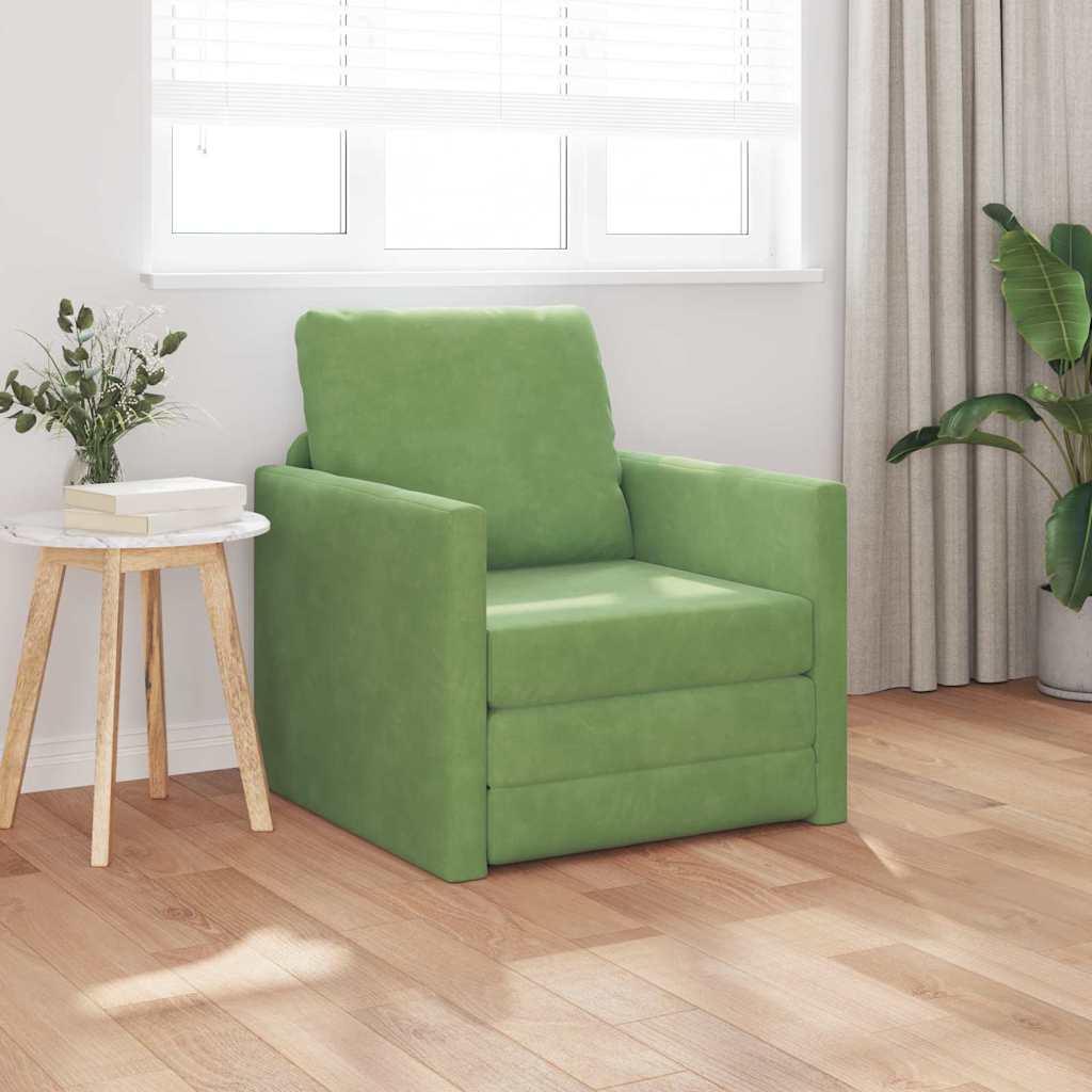 Divano Letto 60cm Verde Chiaro Velluto