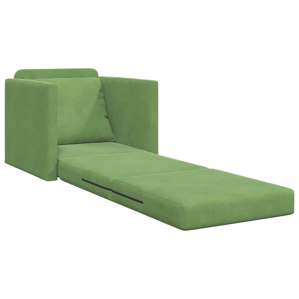 Divano Letto 60cm Verde Chiaro Velluto - Image 4
