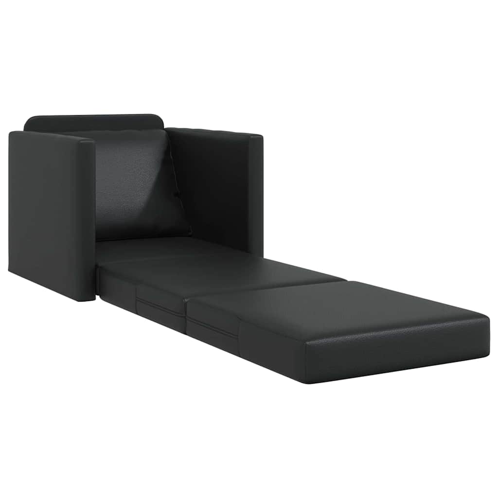 Divano Letto 60cm Nero Pelle Artificiale - Image 4
