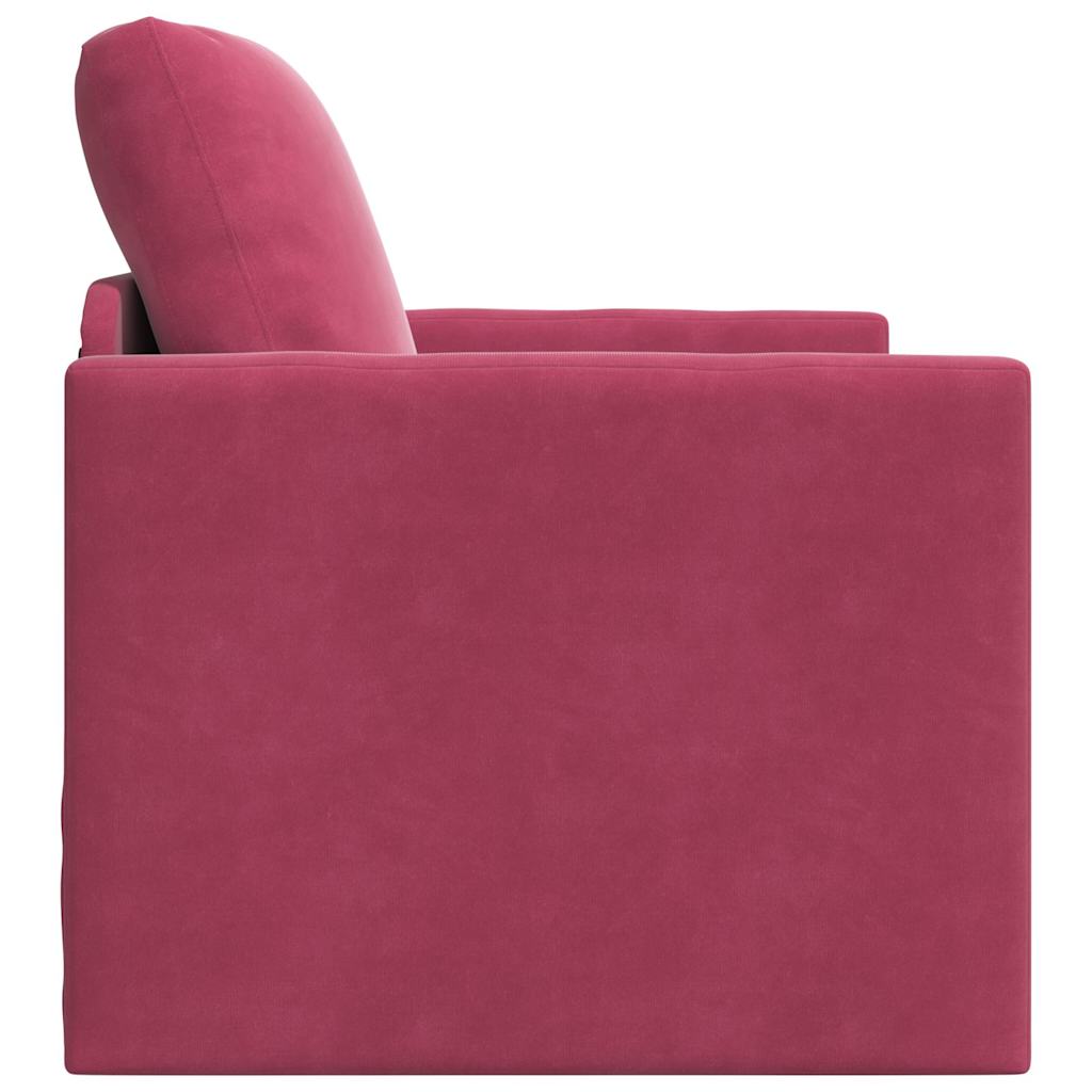 Divano Letto 60cm Rosso Vino Velluto - Image 6