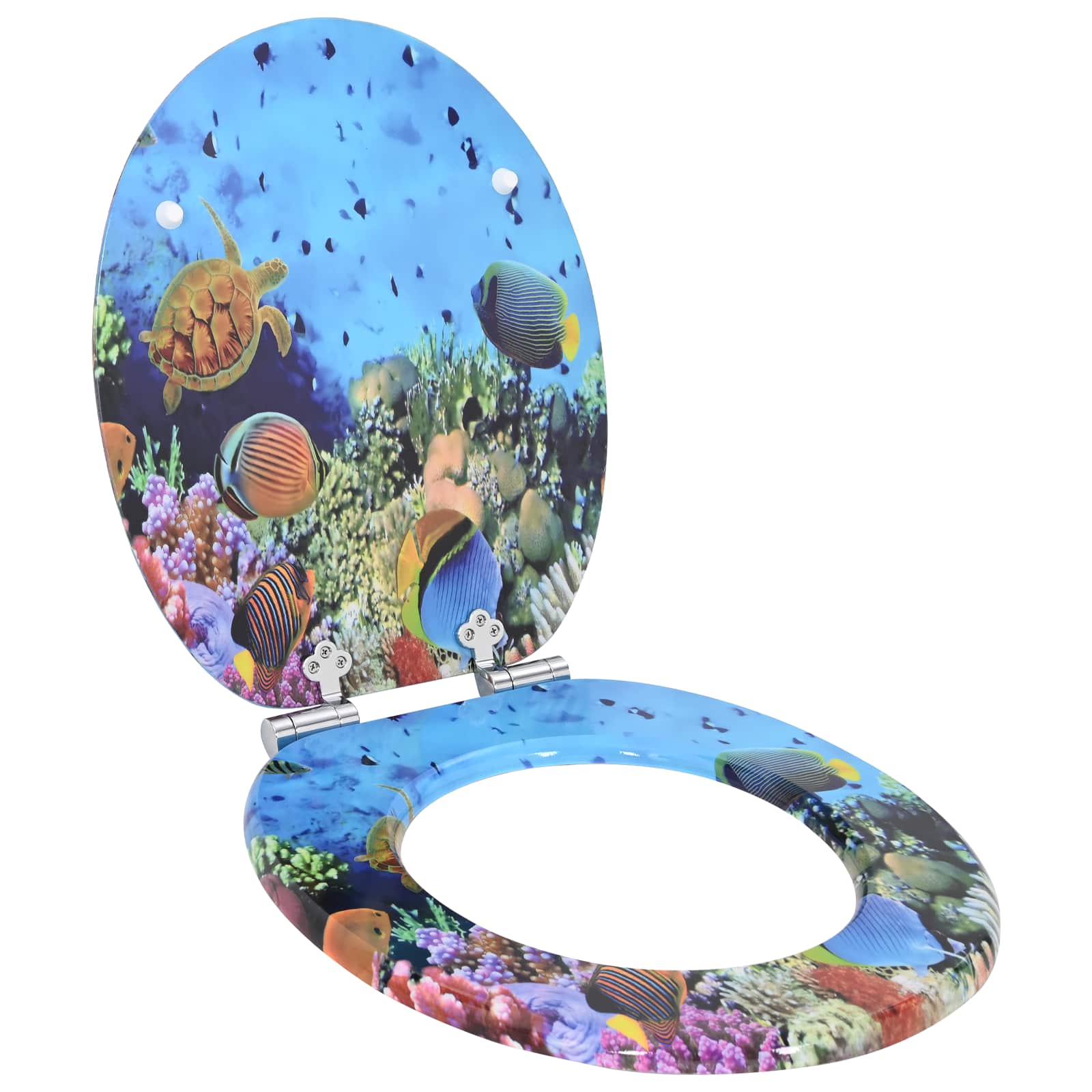 Sedile Del Wc Blu Mare Profondo 44 X 38 Cm Pannello Mdf