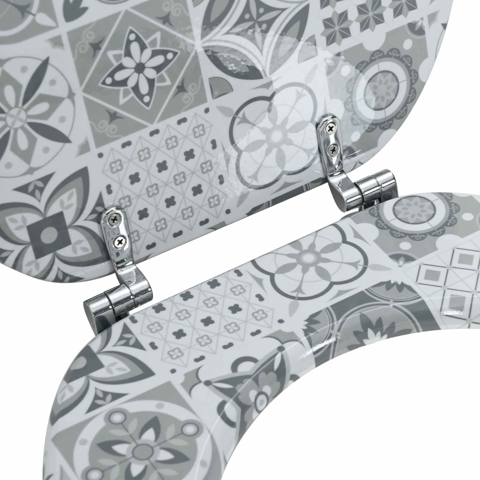 Sedile Del Wc Grigio 44 X 38 Cm Pannello Mdf - Image 5