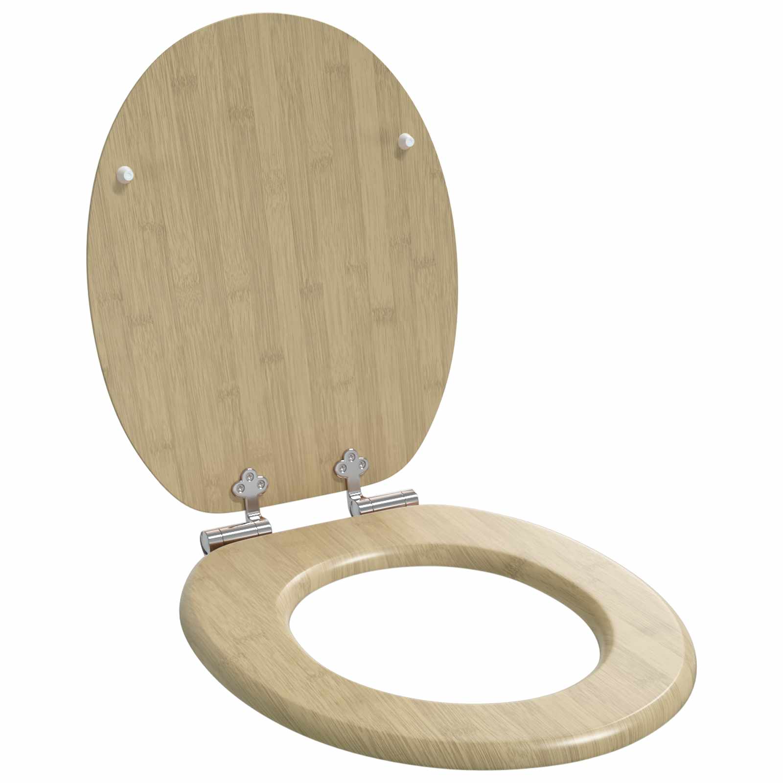 Sedile Del Wc Colore Bamboo Chiaro 44 X 38 Cm Pannello Mdf