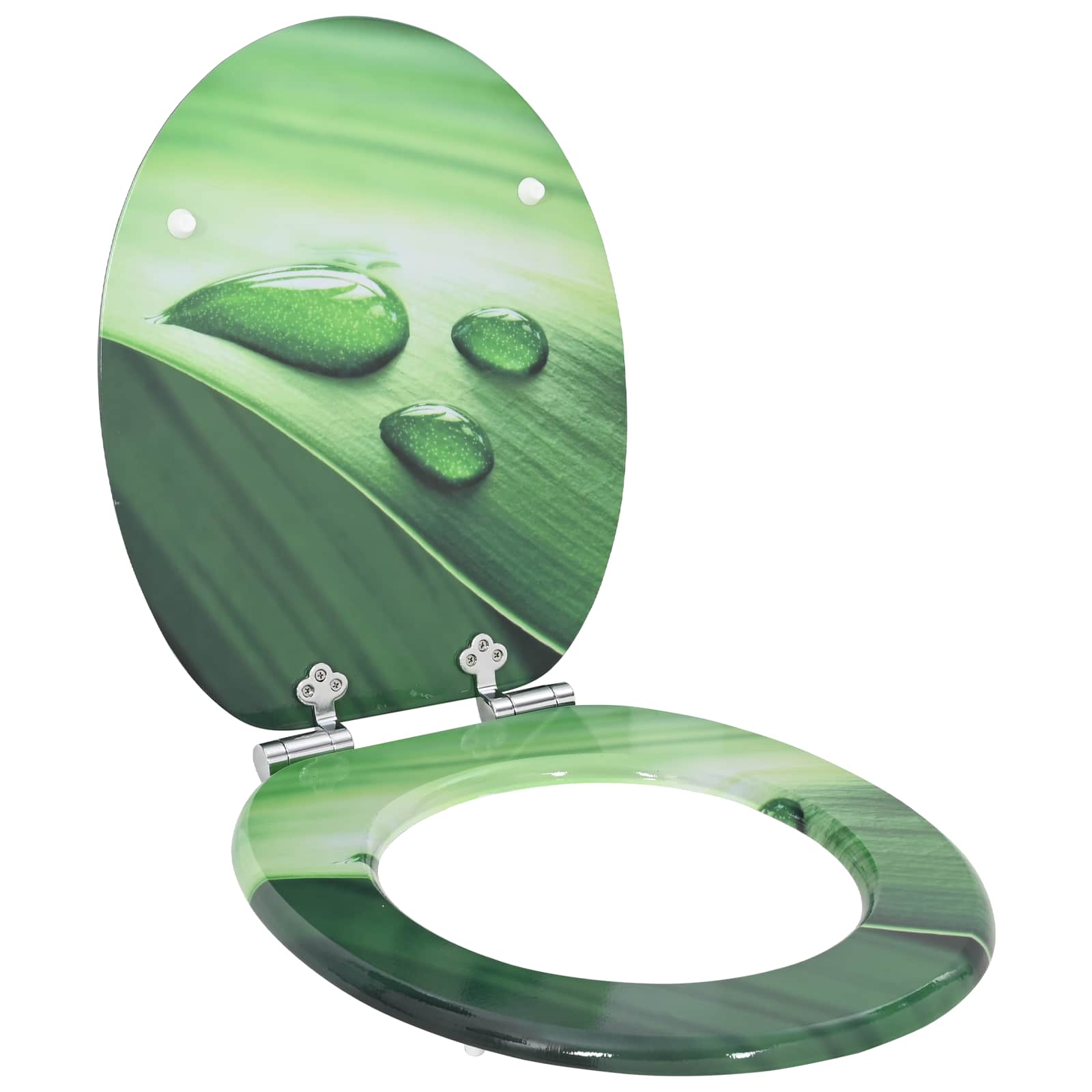 Sedile Del Wc Goccia Verde 44 X 38 Cm Pannello Mdf