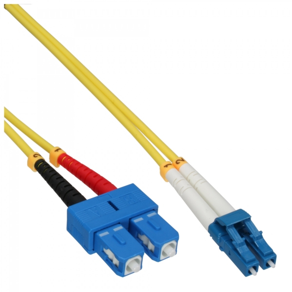 Cavo Duplex In Fibra Ottica Inline - Lc/sc - 9/125 µm - Os2 - 3 M