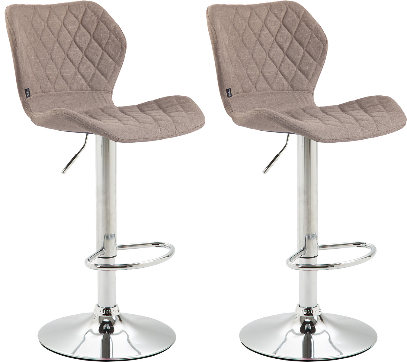 2er Set Barhocker Cork Stoff Chrom