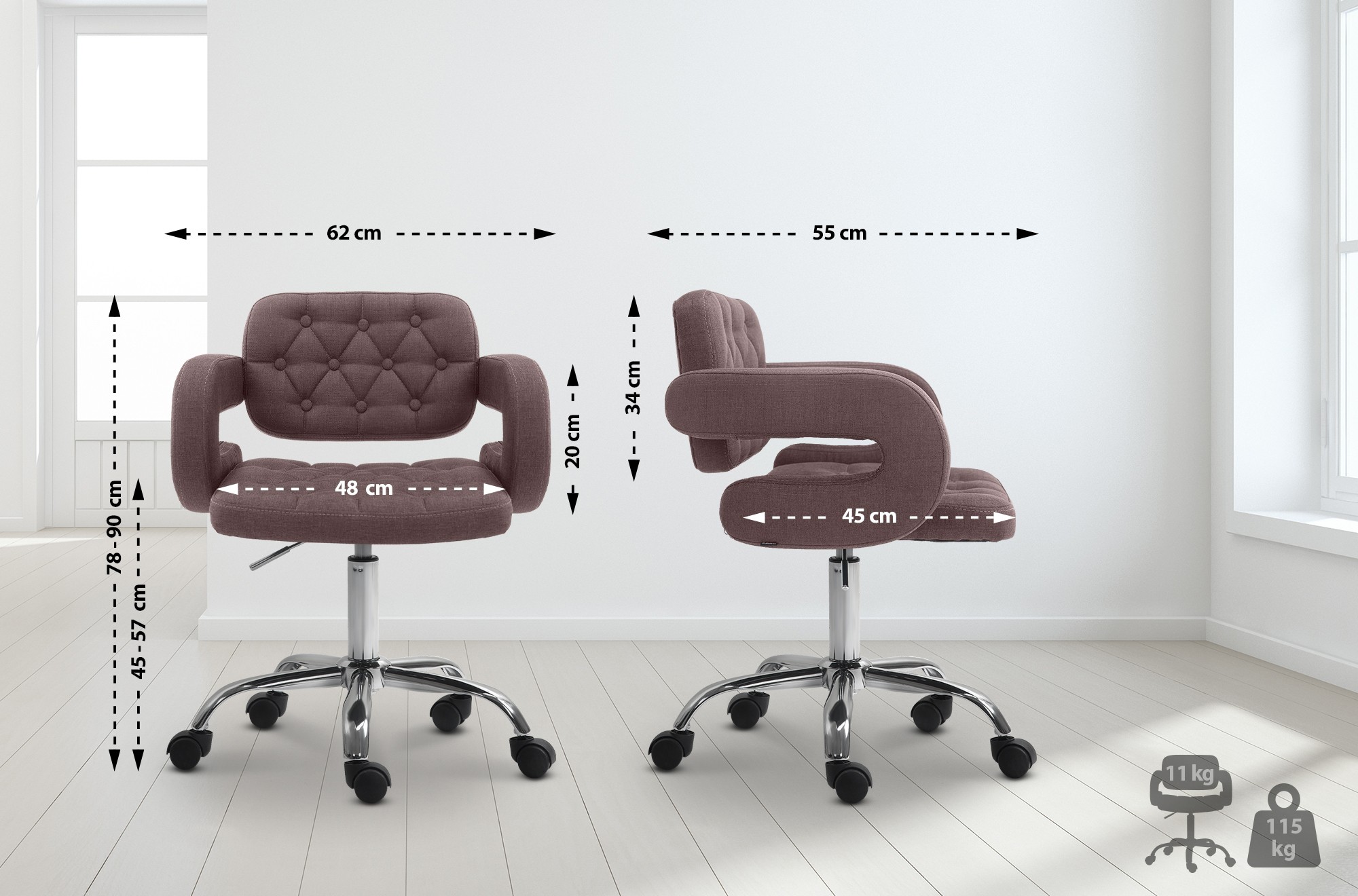 Arbeitshocker Dublin Stoff - Image 6