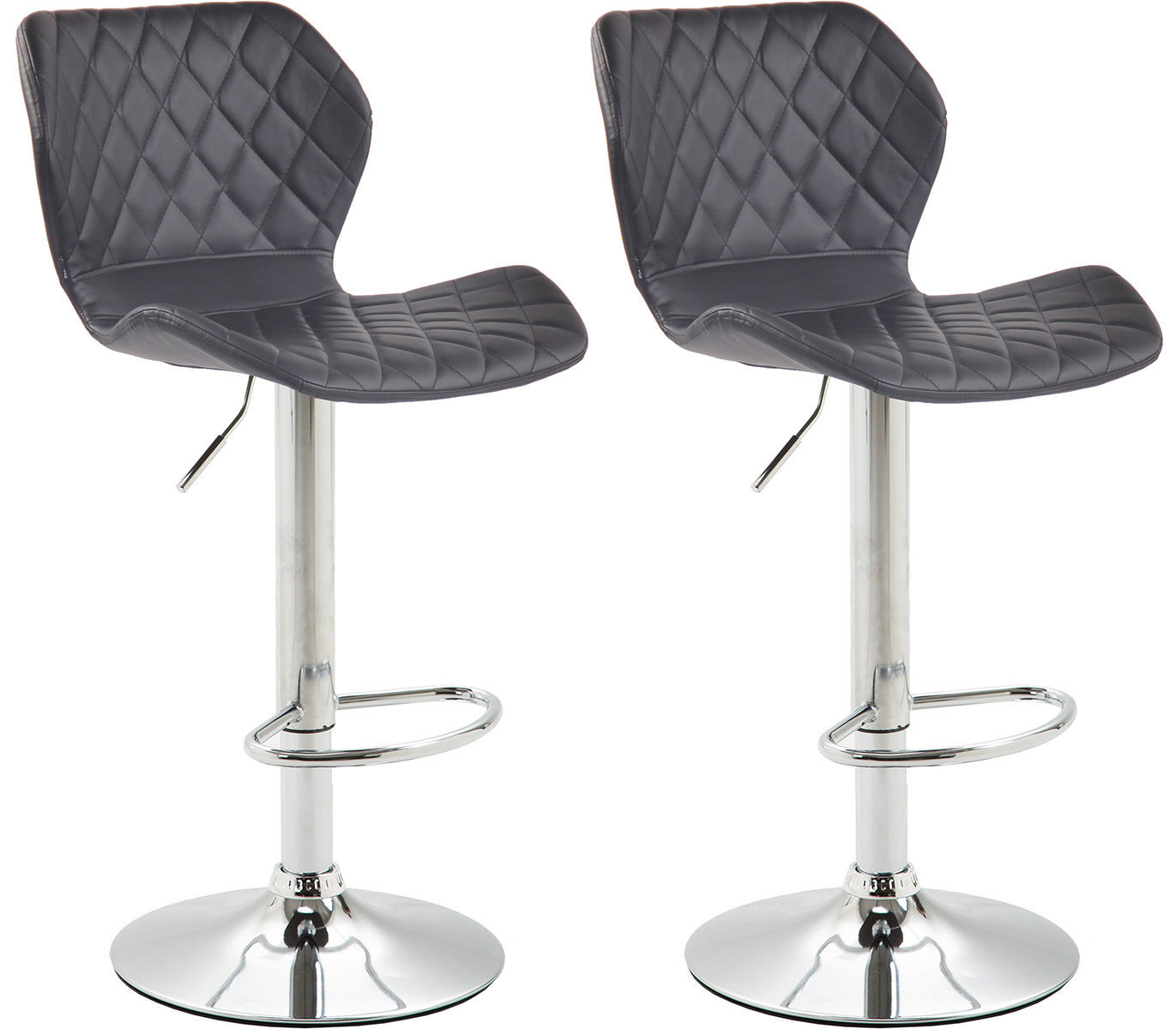 2er Set Barhocker Cork Kunstleder Chrom
