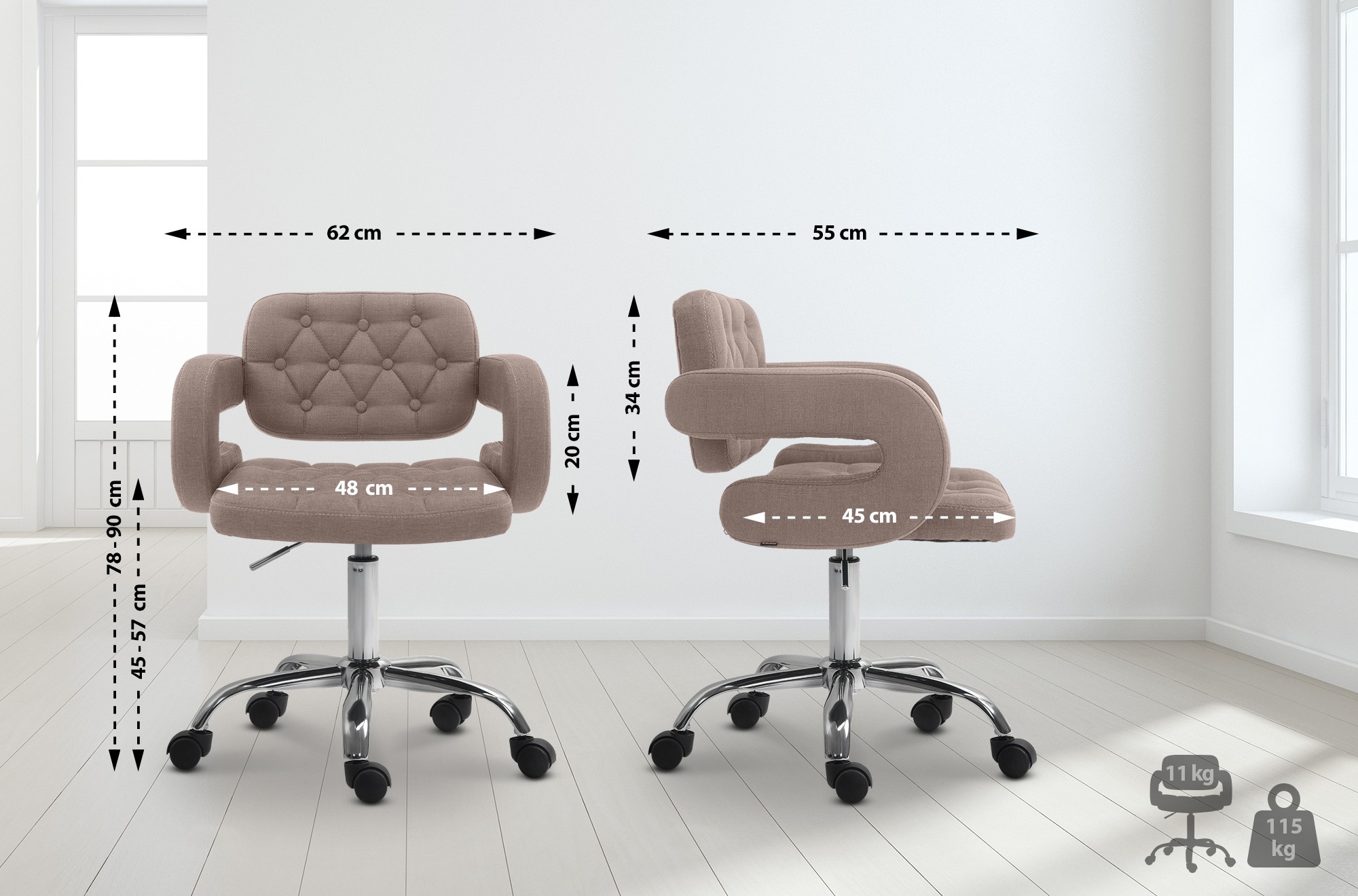 Arbeitshocker Dublin Stoff - Image 6