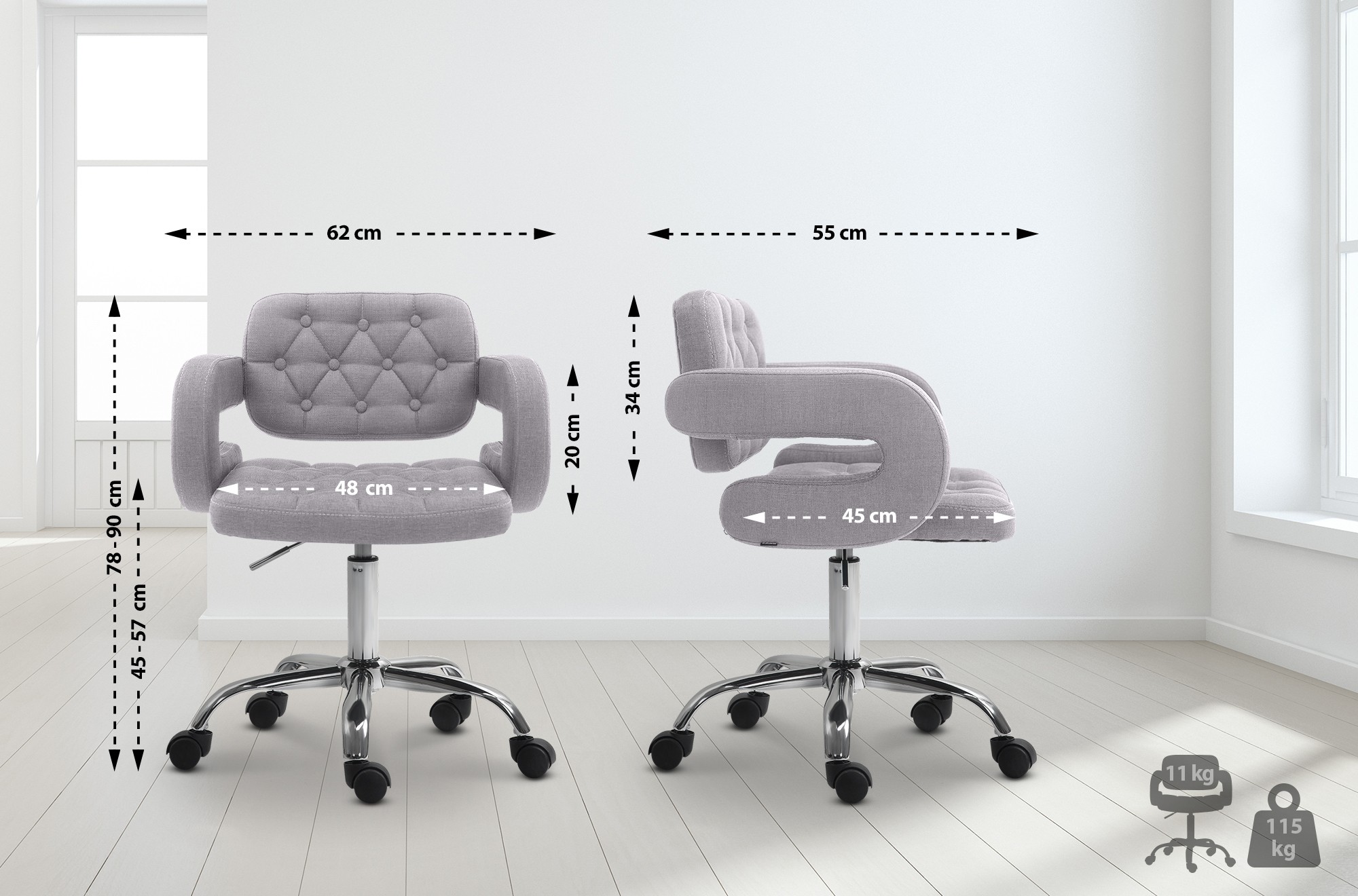 Arbeitshocker Dublin Stoff - Image 6