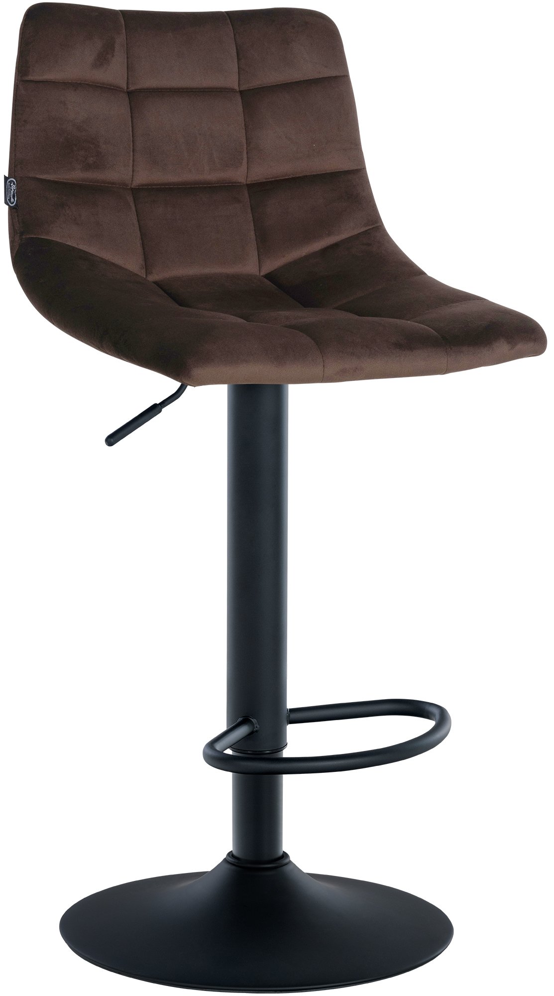 2er Set Barhocker Jerry Samt Schwarz - Image 3