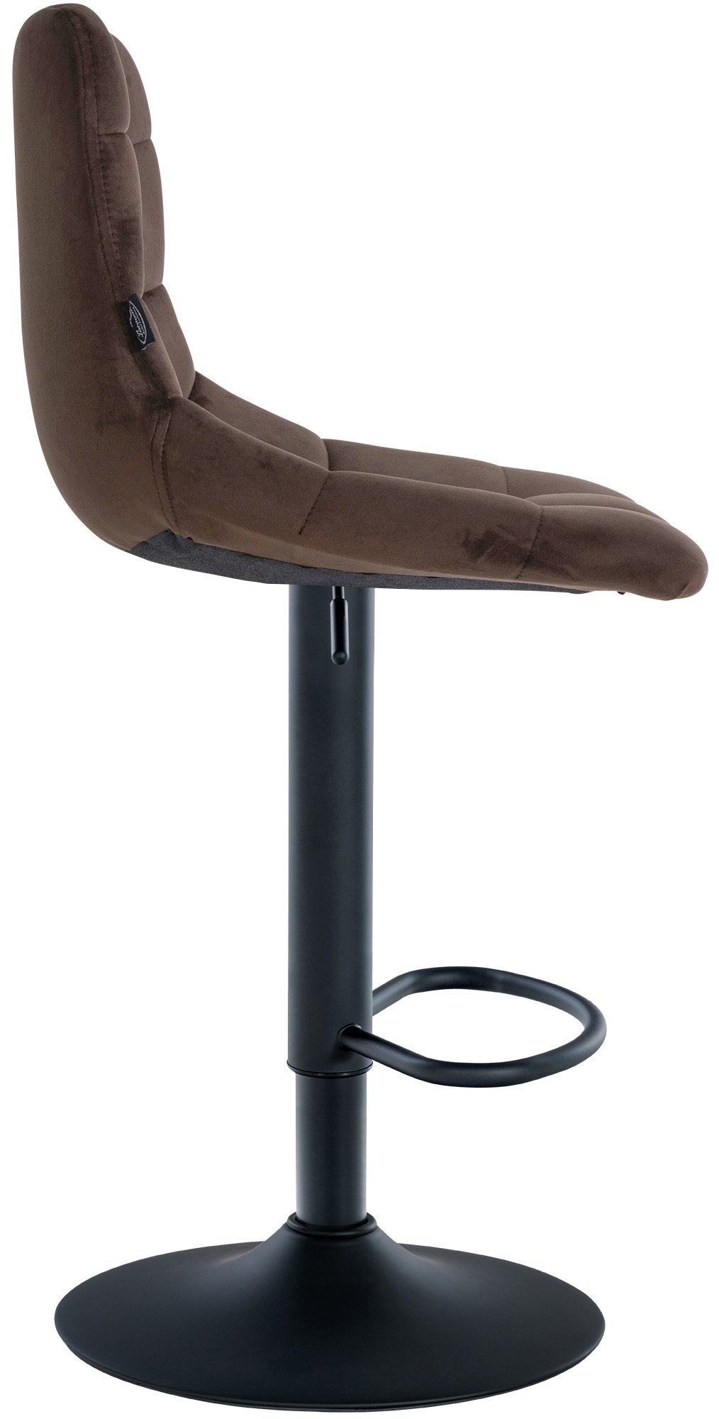 2er Set Barhocker Jerry Samt Schwarz - Image 5