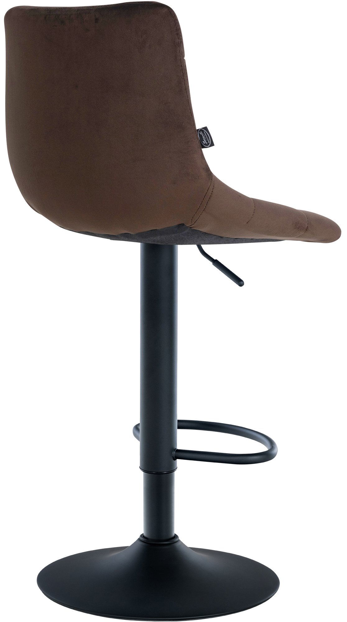 2er Set Barhocker Jerry Samt Schwarz - Image 6