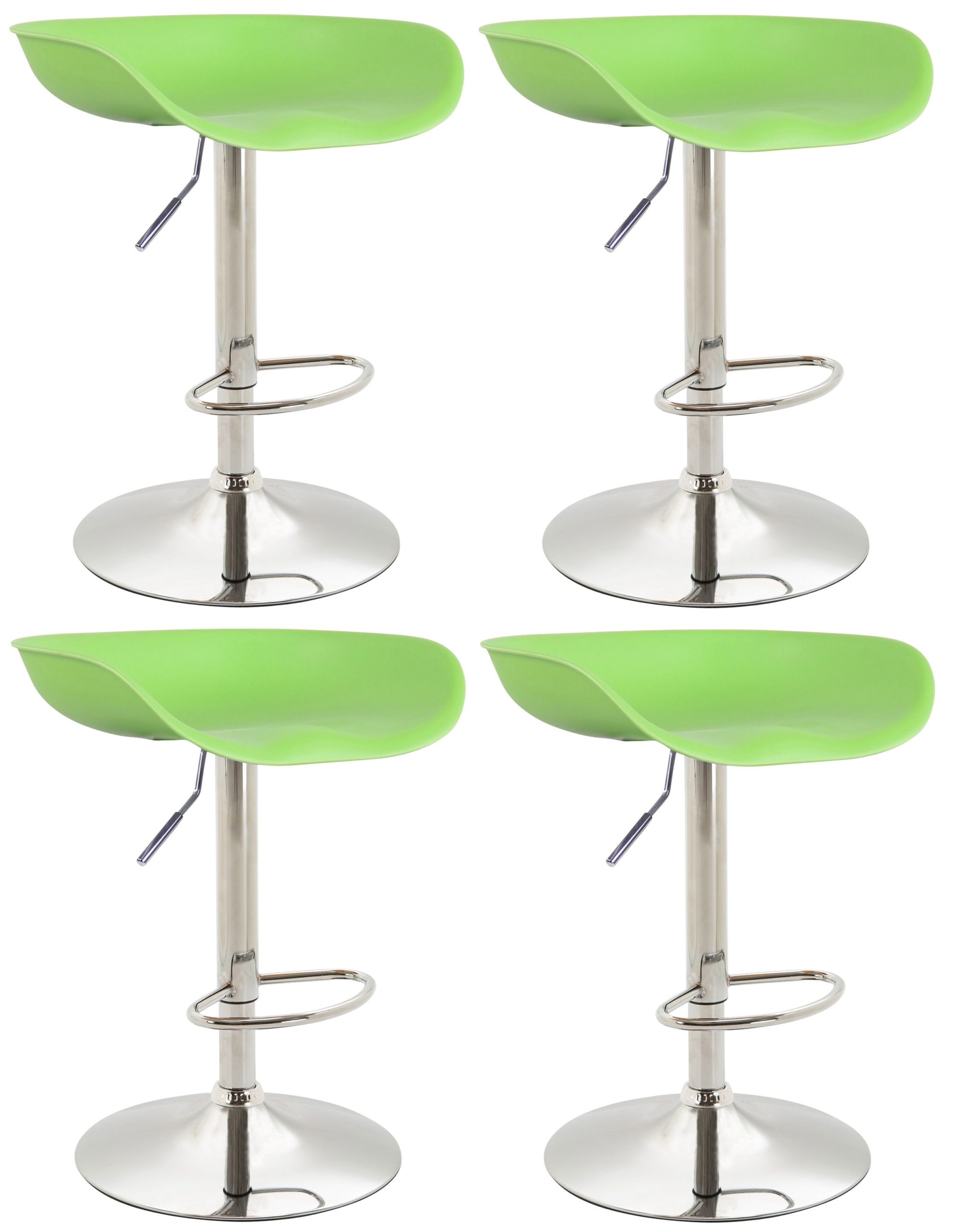 4er Set Barhocker Anaheim Kunststoff Chrom