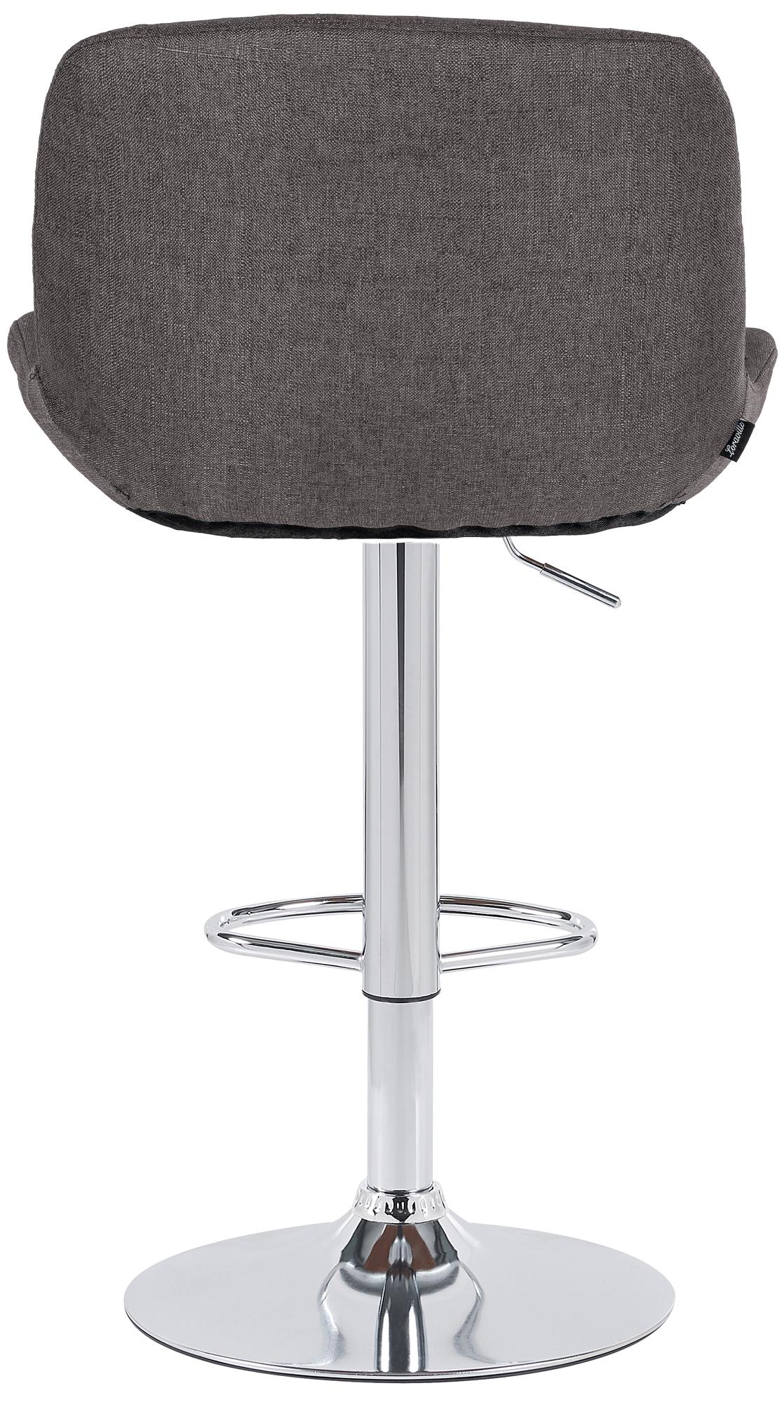 2er Set Barhocker Solon Chrom Stoff