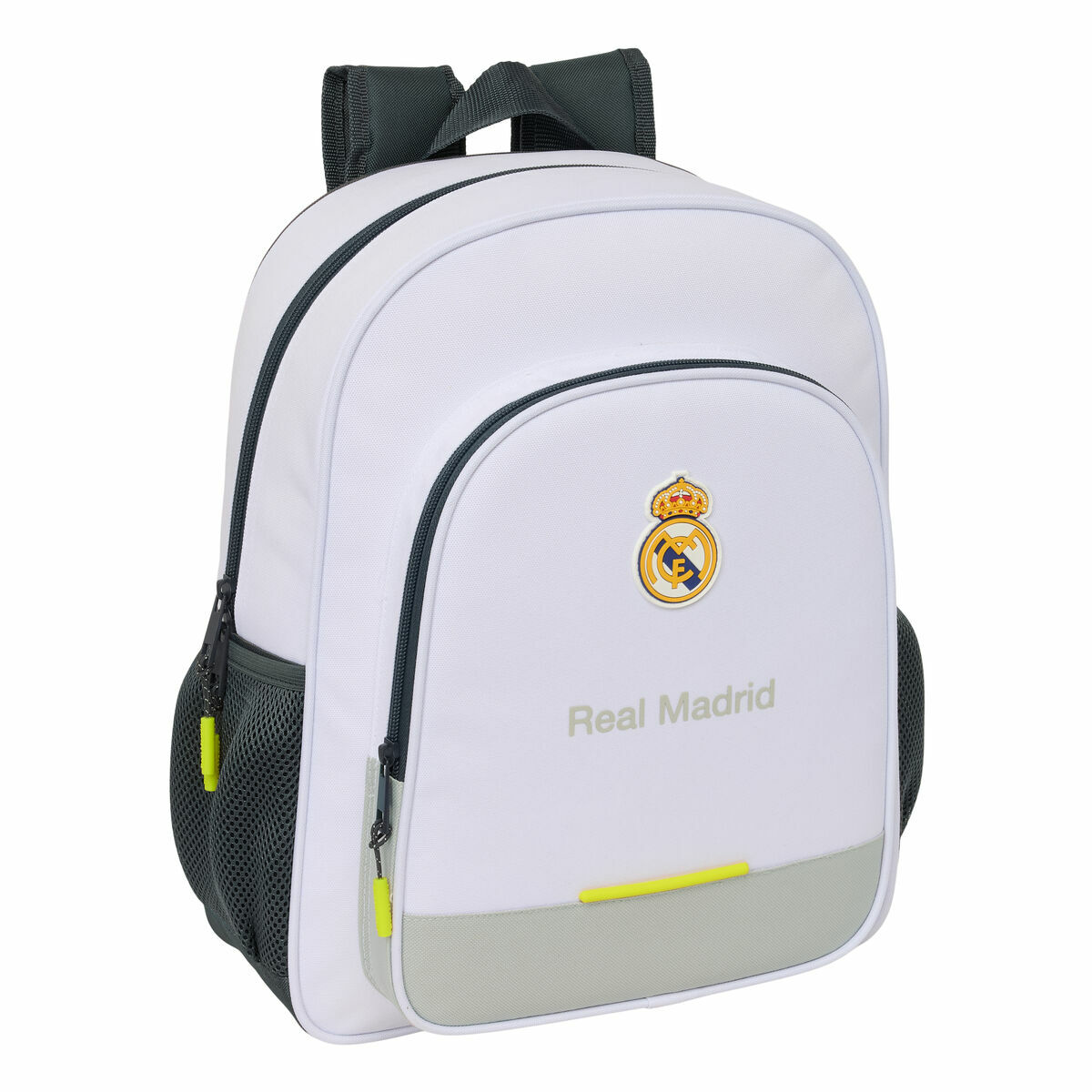 Zaino Scuola Real Madrid C.f. Bianco 32 X 38 X 12 cm