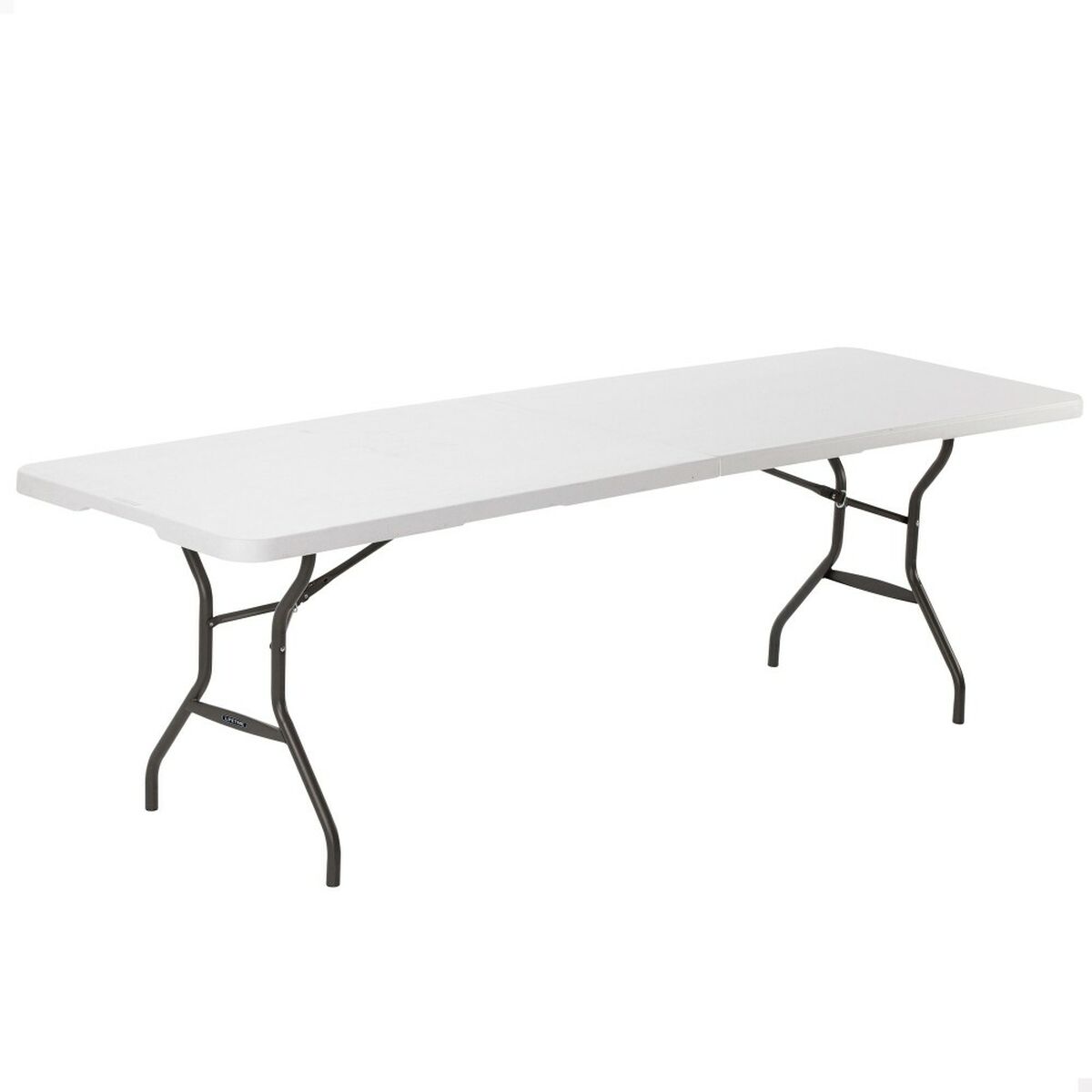 Tavolo Pieghevole Lifetime Bianco 245 X 74 X 76 Cm Acciaio
