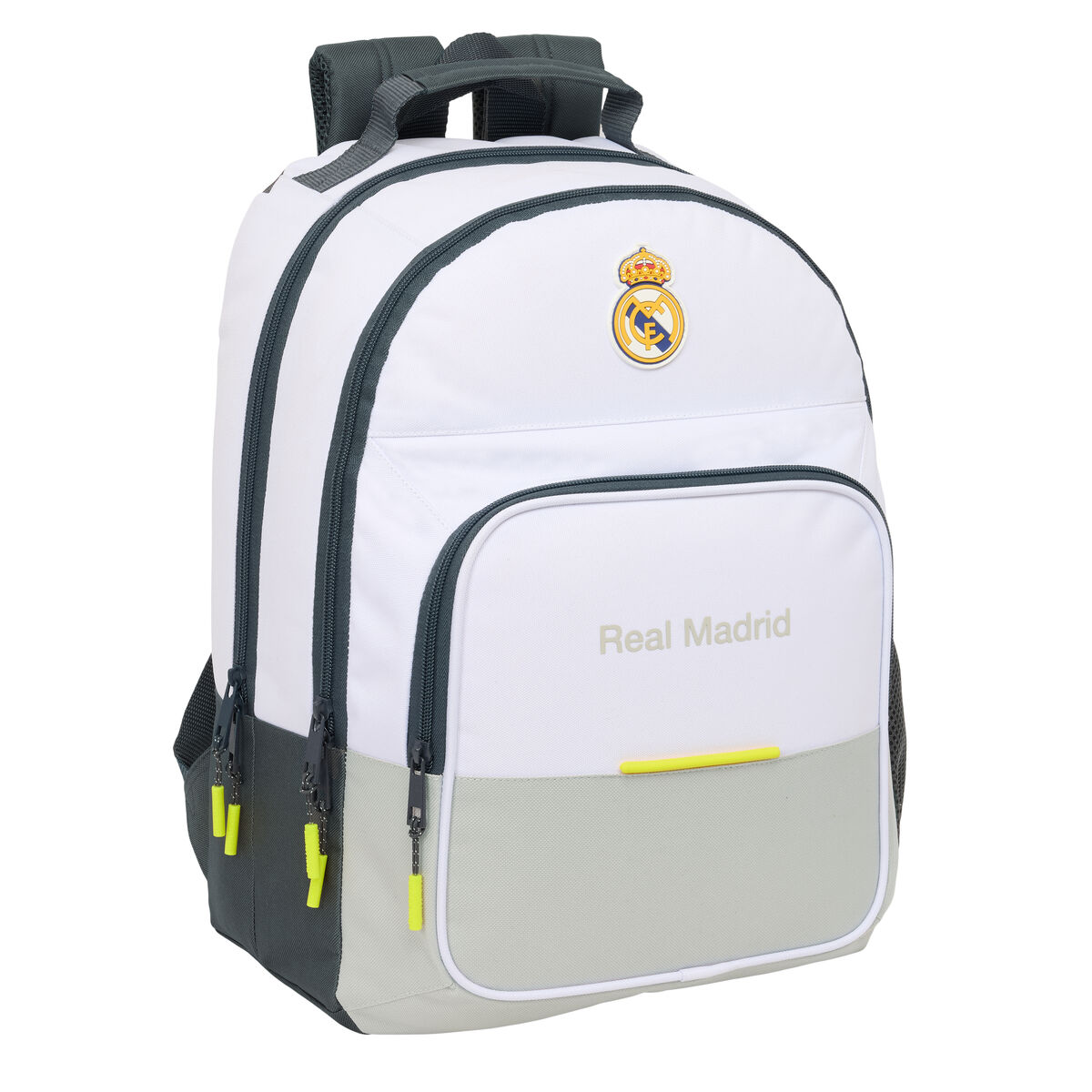 Zaino Scuola Real Madrid C.f. Bianco 32 X 42 X 16 cm