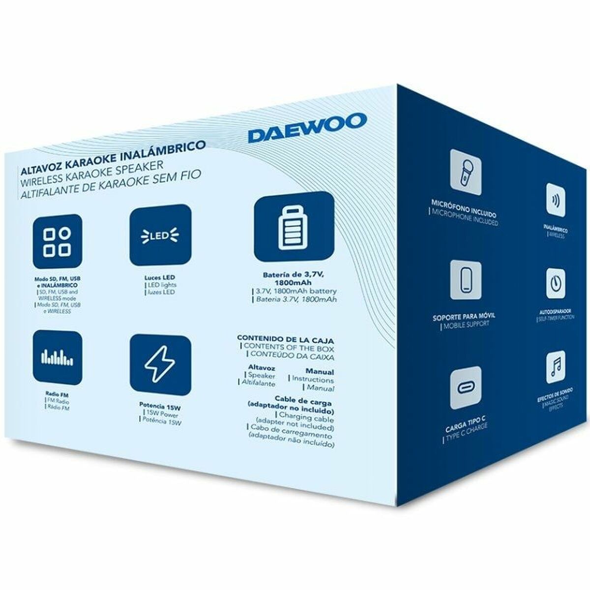 Altoparlante Bluetooth Portatile Daewoo Dw3008 15 W - Image 5