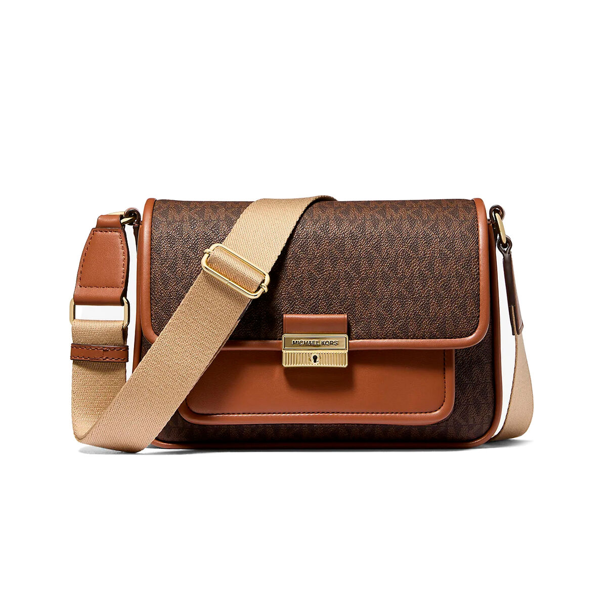 Borsa A Tracolla Michael Kors Bradshaw Marrone 24 X 16 X 6 cm