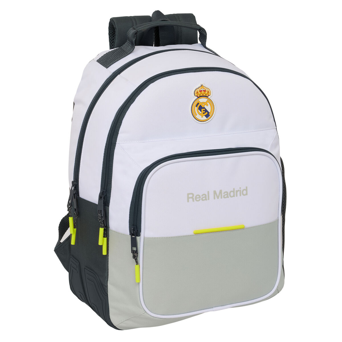 Zaino Scuola Real Madrid C.f. Bianco 32 X 42 X 15 cm