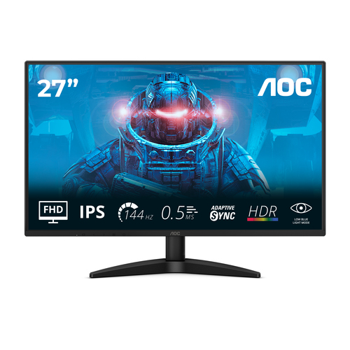 Aoc Monitor 27 Led Ips Fhd 16:9 0,5 Ms 144hz 300 Cdm, Dp/hdmi