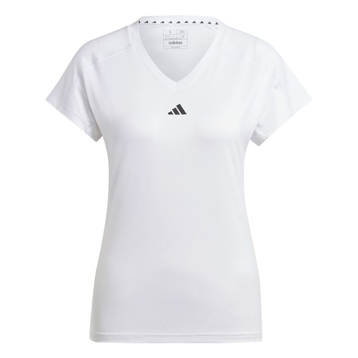 Maglia A Maniche Corte Donna Adidas Essentials Minimal Bianco Fitness Taglia:m
