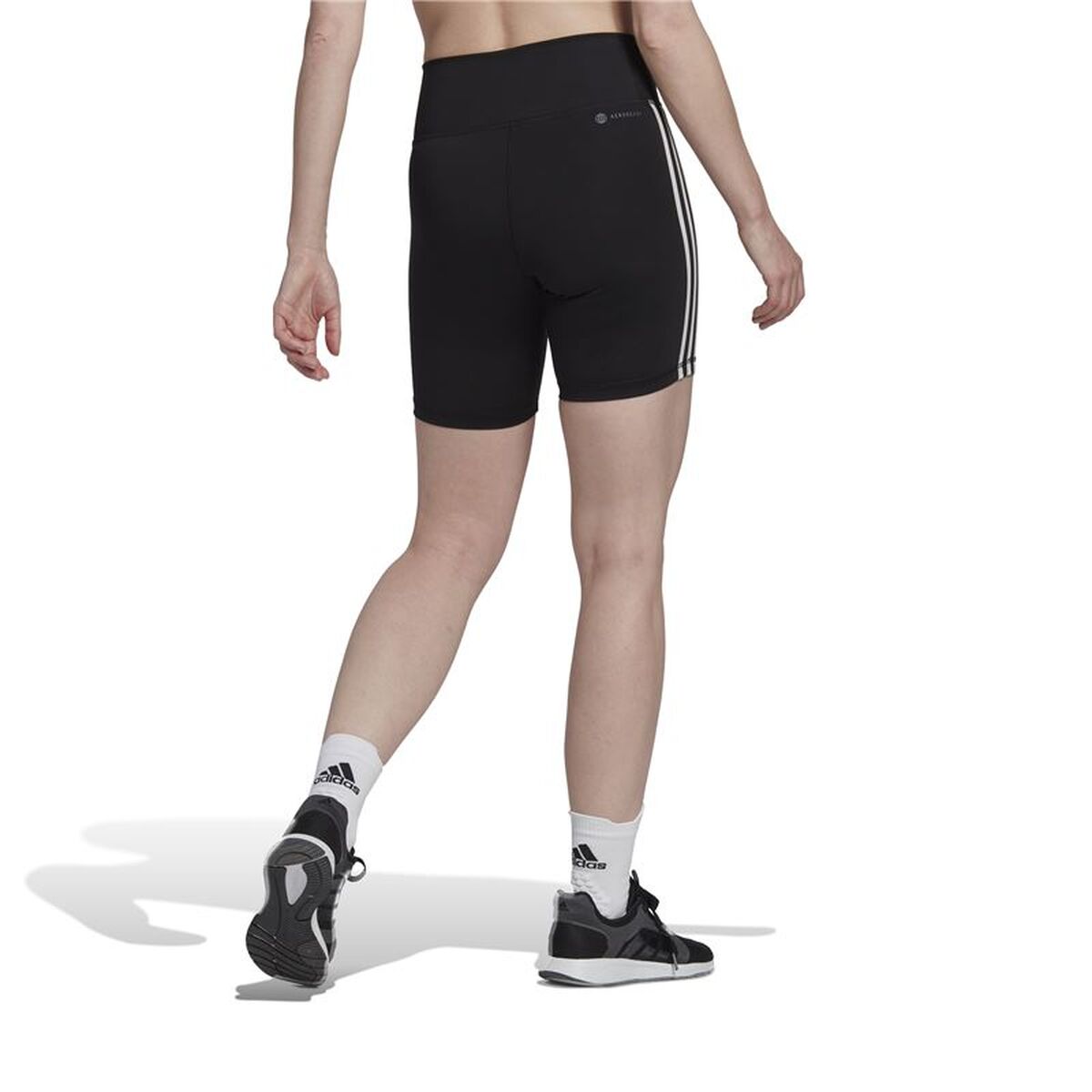 Pantaloncini Sportivi Da Donna Adidas Essentials HigH-Waisted Nero Taglia:xs - Image 3