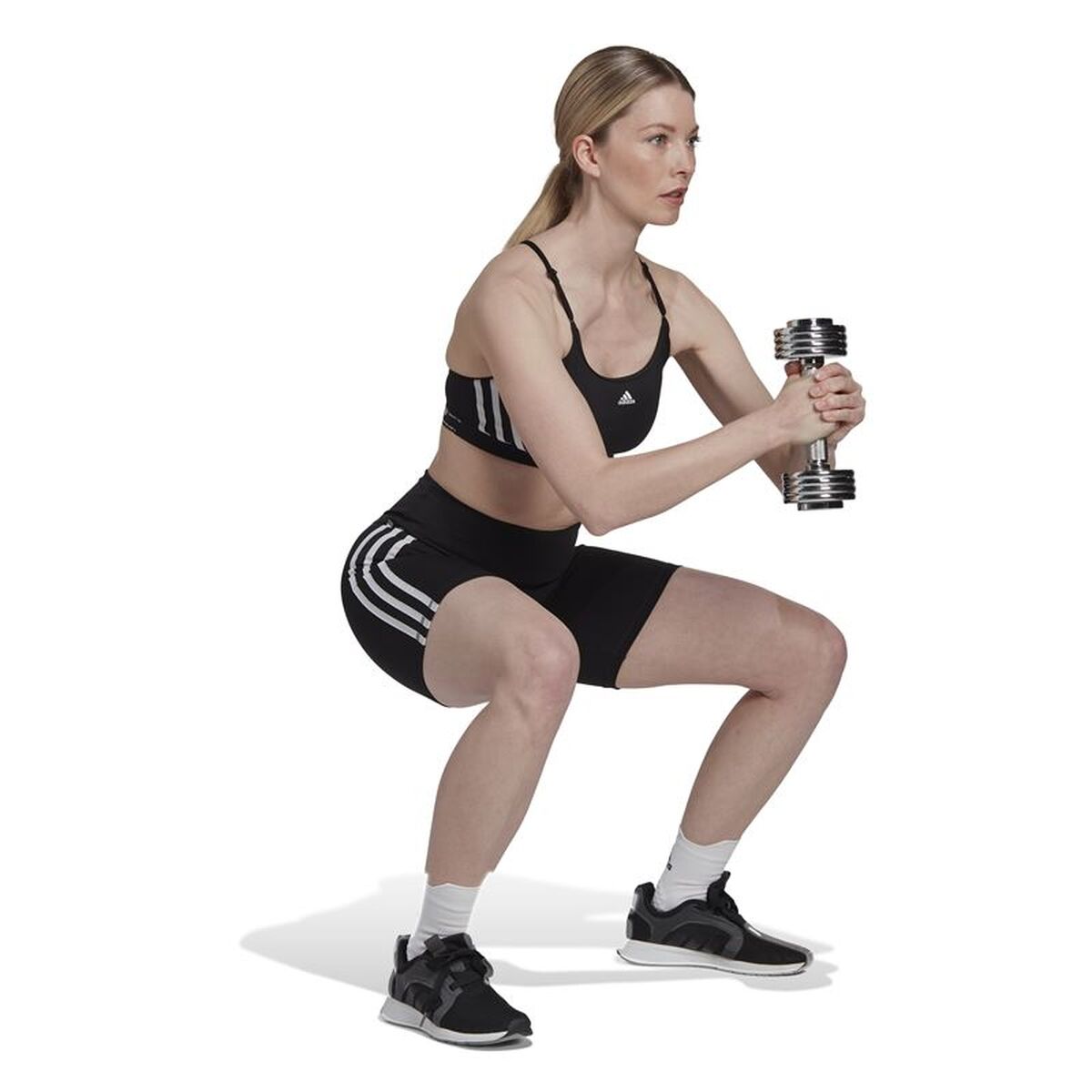 Pantaloncini Sportivi Da Donna Adidas Essentials HigH-Waisted Nero Taglia:xs - Image 5