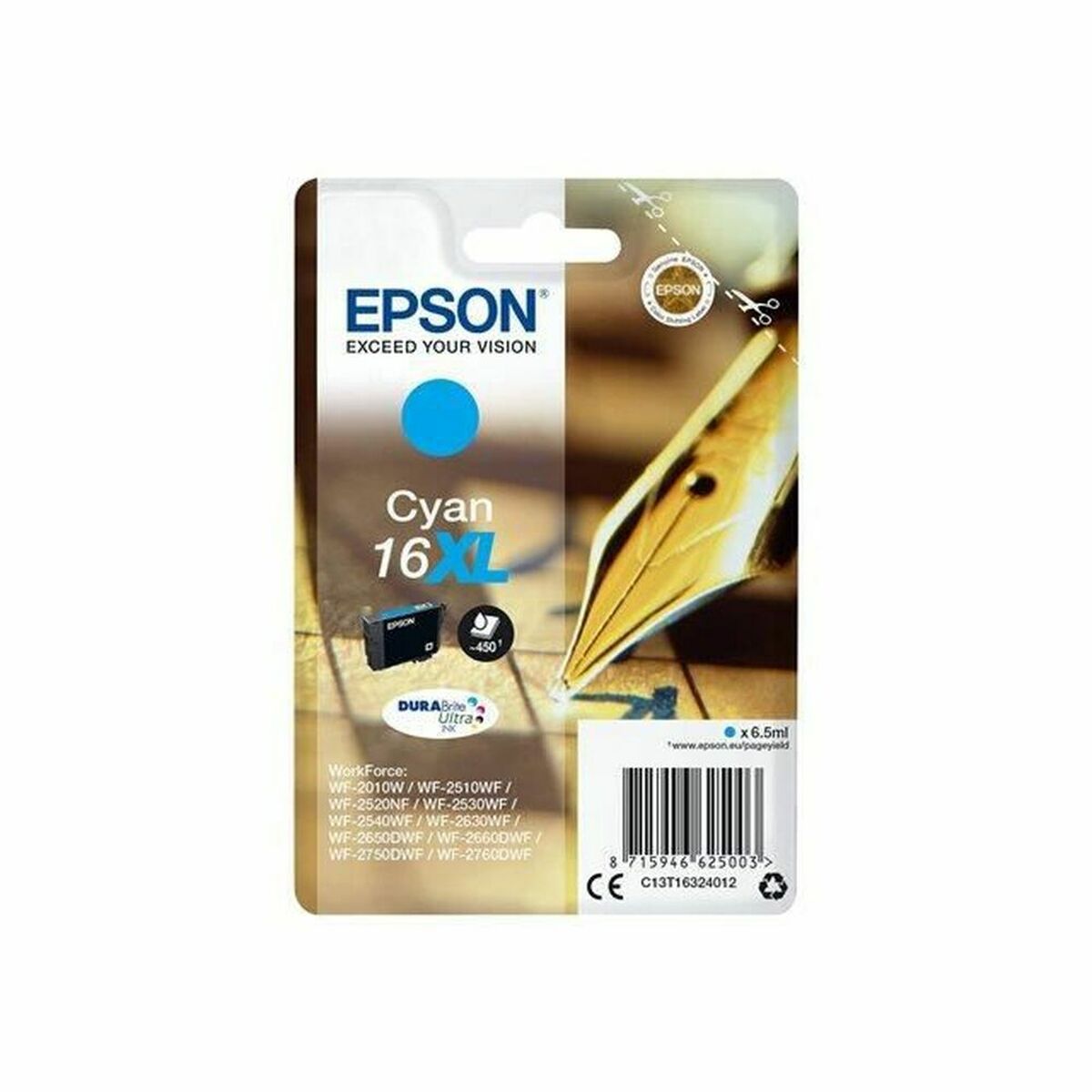 Cartuccia D'inchiostro Compatibile Epson C13t16324012 Ciano