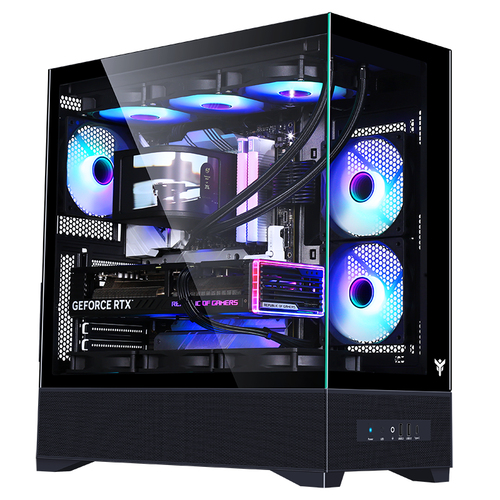 Itek Case Showbui 37b Gaming Tower Atx 3x12cm Argb Fan TypE-C  2xusb3.0  Side  Front Panel Temp gl