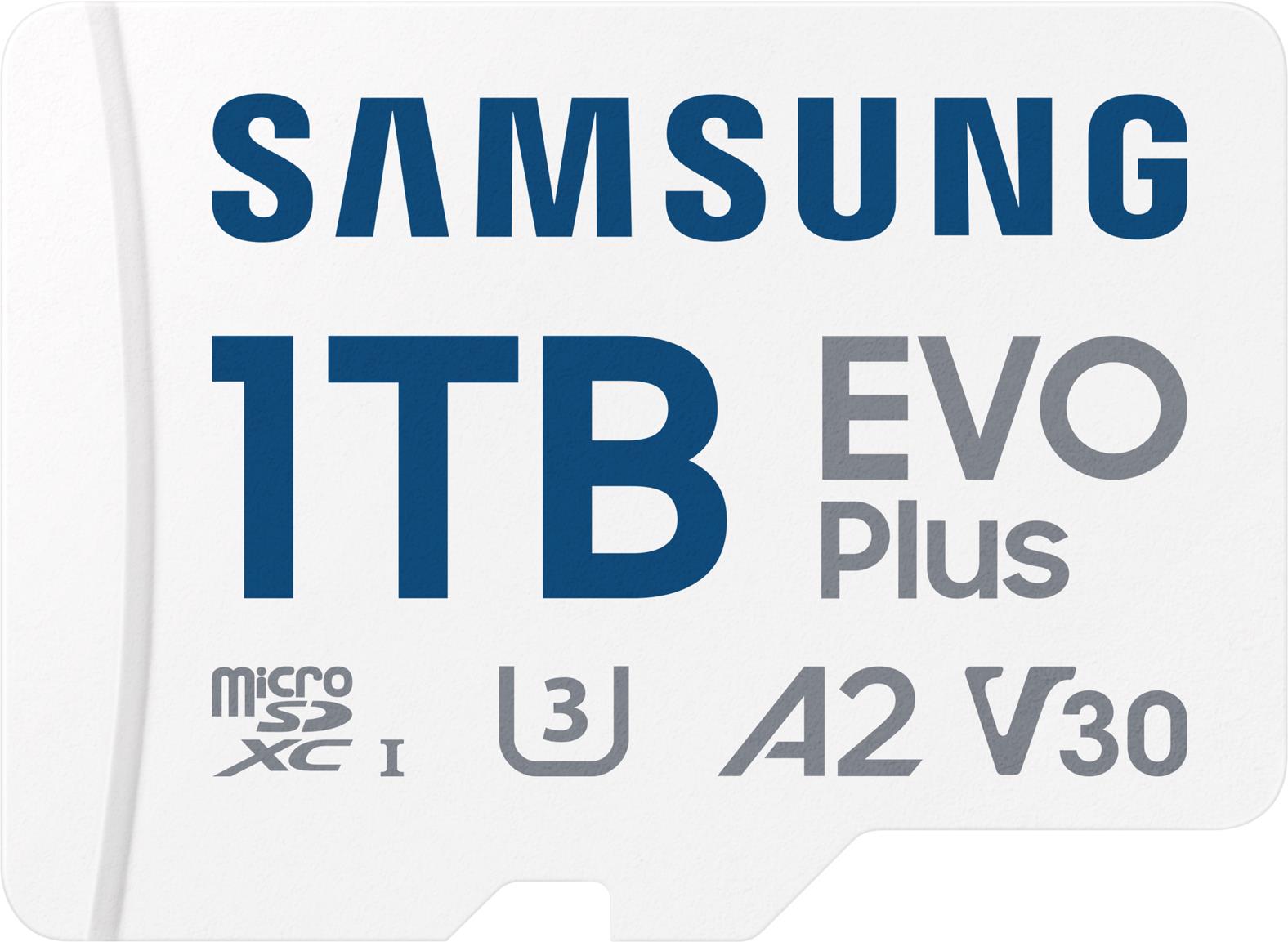 Samsung Evo Plus MB-Mc1t0sa - FlasH-Speicherkarte (microsdxC-AN-SD-Adapter Inbegriffen) - 1tb - A2 / Video Class V30 / UhS-I U3 / Class10 - Microsdxc