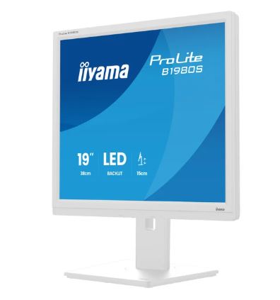 Iiyama Prolite B1980S-W1, LeD-Monitor - (48 Cm (19 Zoll), Weiß (matt), Sxga, Tn, Hdmi, Dp, Ergonomischer Standfuß) [energieklasse D] (b1980S-W1)