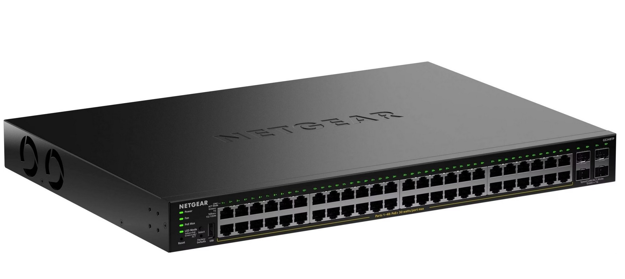 Netgear S350 Series Poe+ Smart Managed Essentials Switch With 4 - Switch - 1 Gbps (gs348tP-200eus)