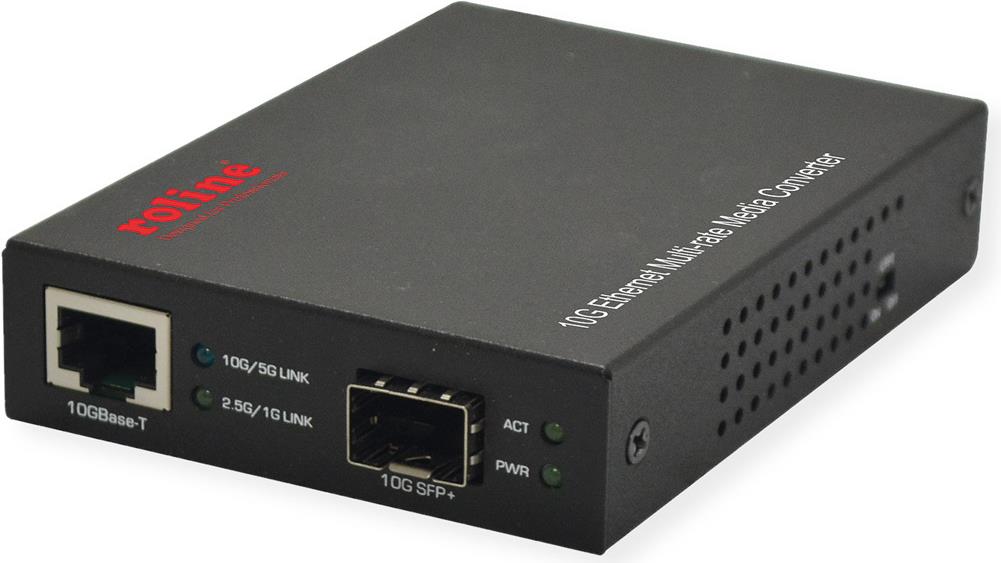 Roline Konverter 1/2.5/5/10 Gigabit Ethernet Rj45 Sfp Oder Sfp+ - Converter - Ethernet (21.13.1133)