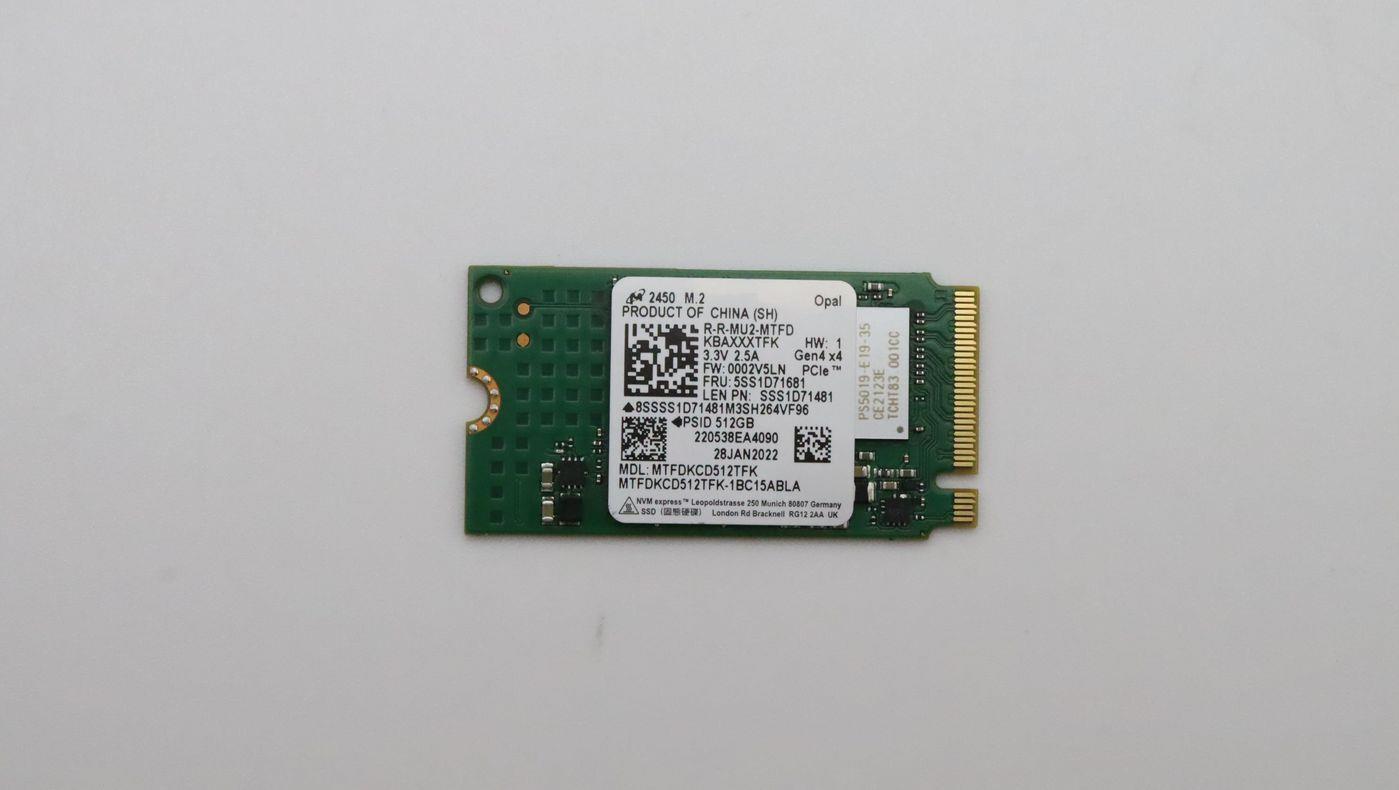 Lenovo Ssd 512gb M.2 2242 Pcie4x4 Mic Op (5ss1d71681)