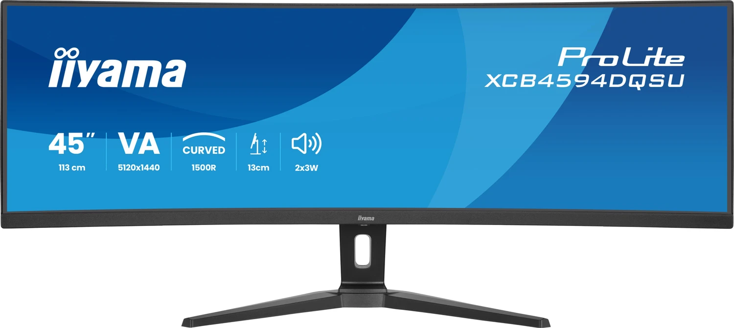Iiyama Prolite Xcb4594dqsU-B1 LeD-Monitor 113?cm (44,5") Dqhd – Hdmi/dp/usB-C/usb – Schwarz