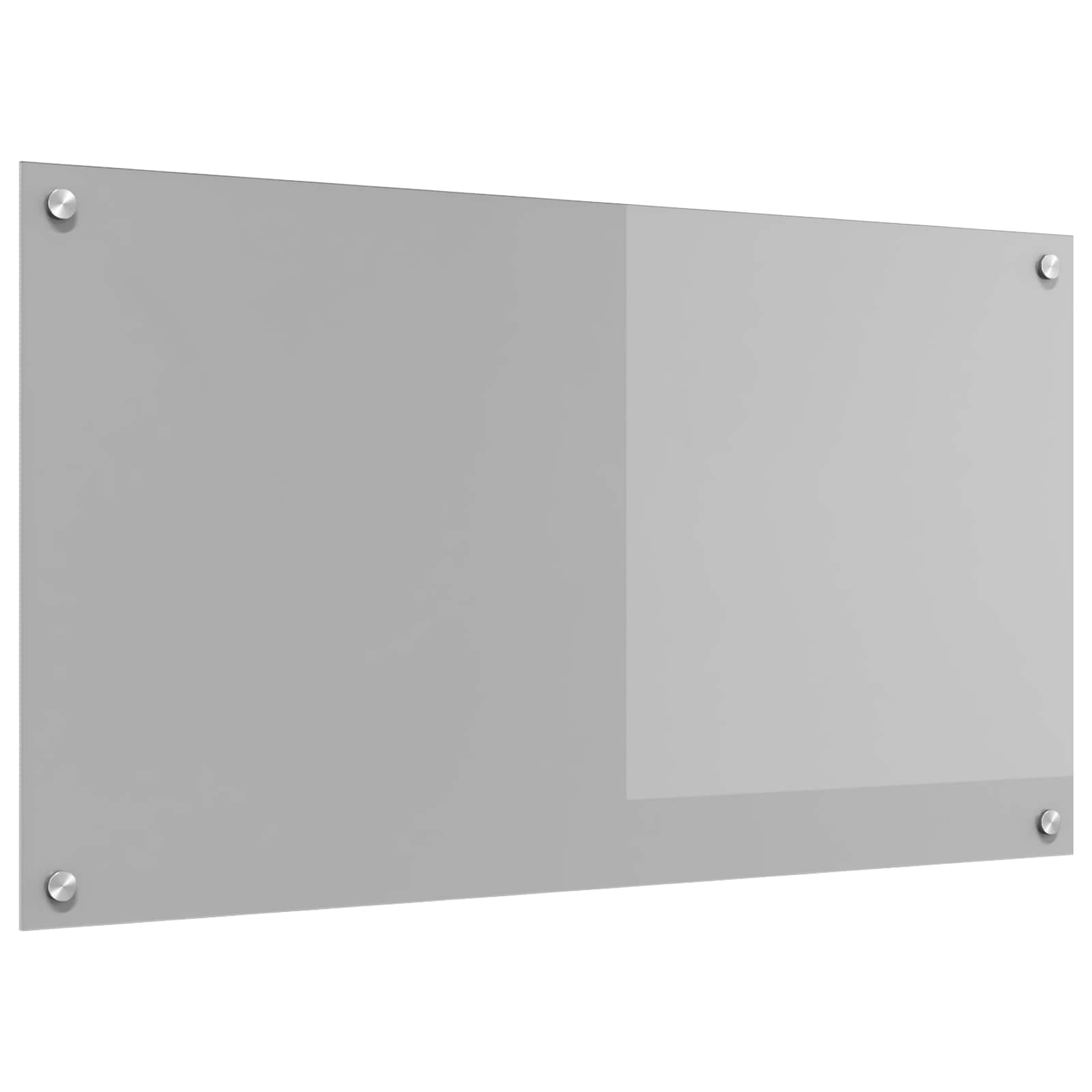 Rivestimento Da Cucina Grigio Chiaro 90 X 50 Cm Vetro Temperato