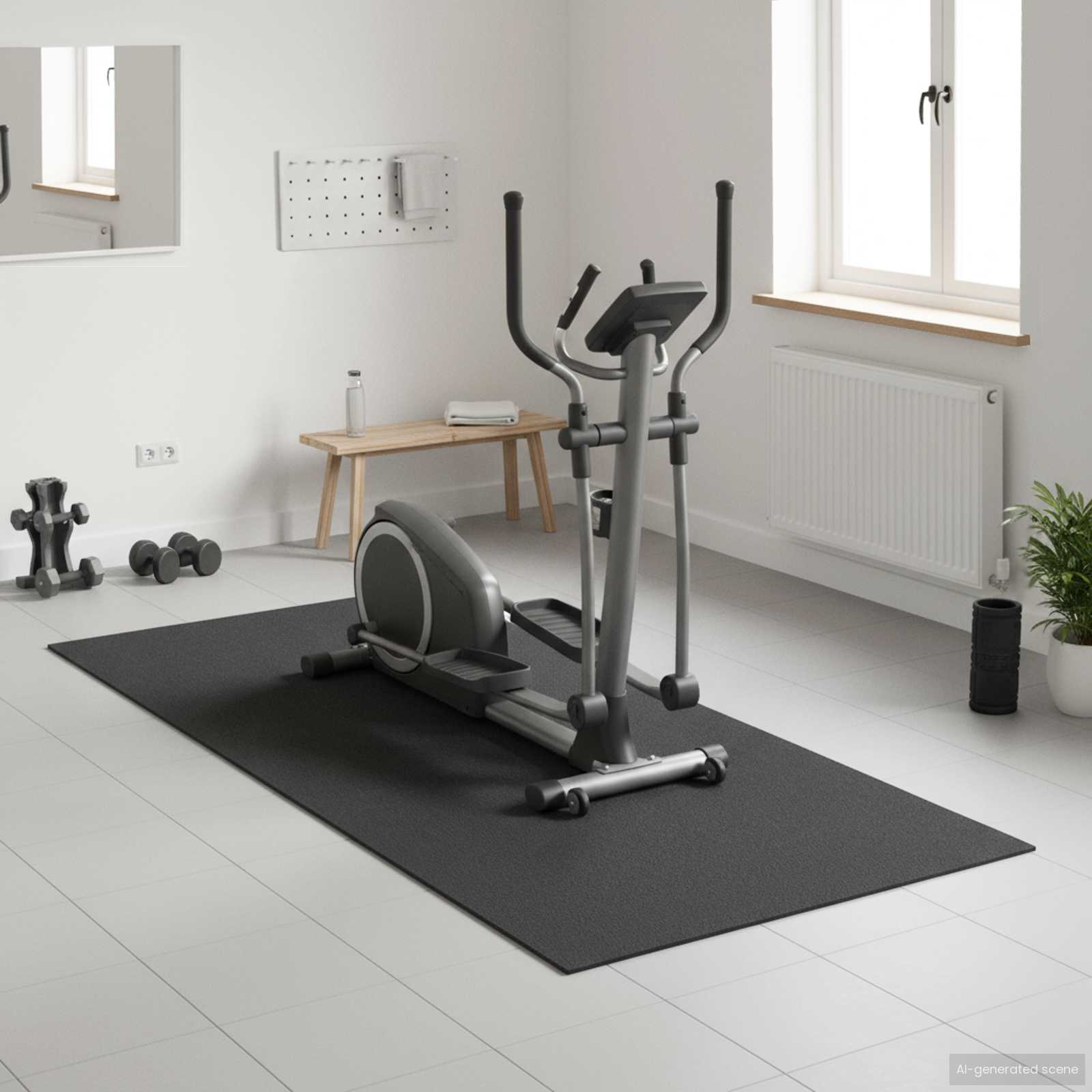 Tappetino Di Protezione Sportiva Nero 180 X 75 X 0,6 Cm Pvc