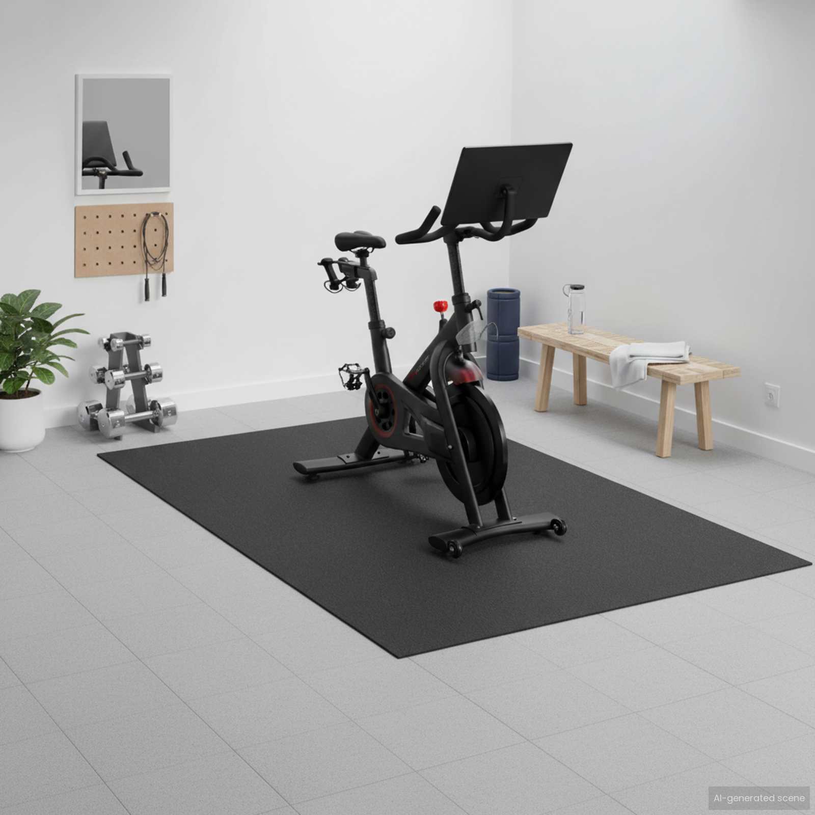 Tappetino Di Protezione Sportiva Nero 243 X 152 X 0,6 Cm Pvc