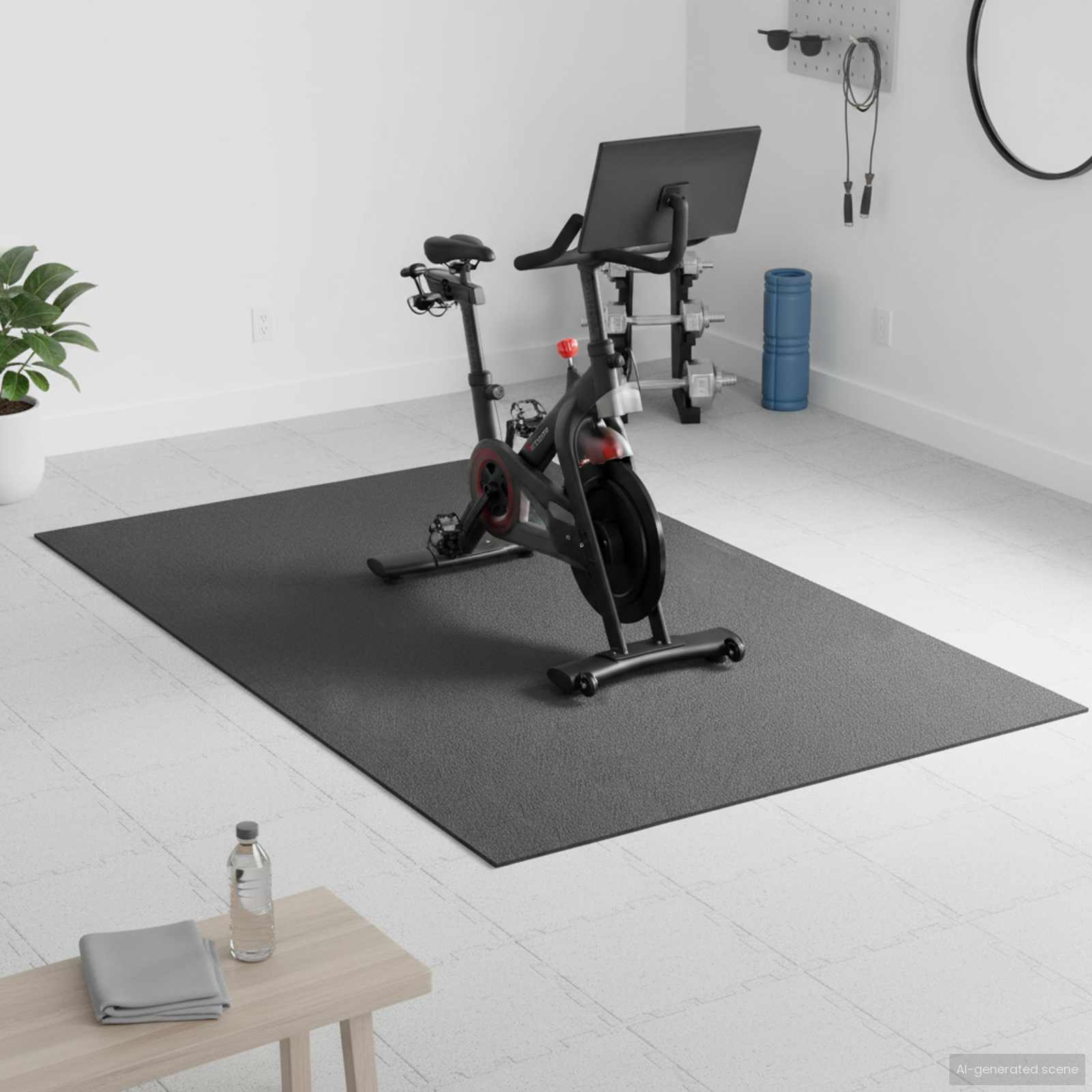 Tappetino Di Protezione Sportiva Nero 183 X 122 X 0,6 Cm Pvc