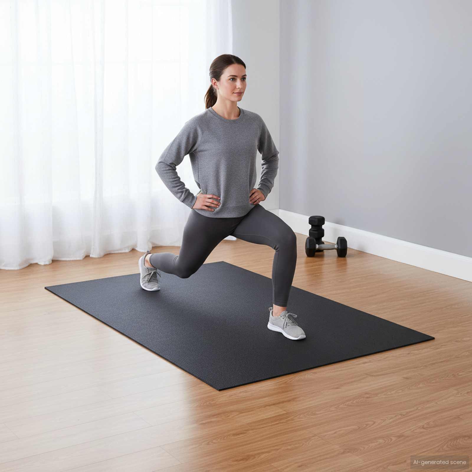 Tappetino Di Protezione Sportiva Nero 183 X 122 X 0,6 Cm Pvc - Image 3